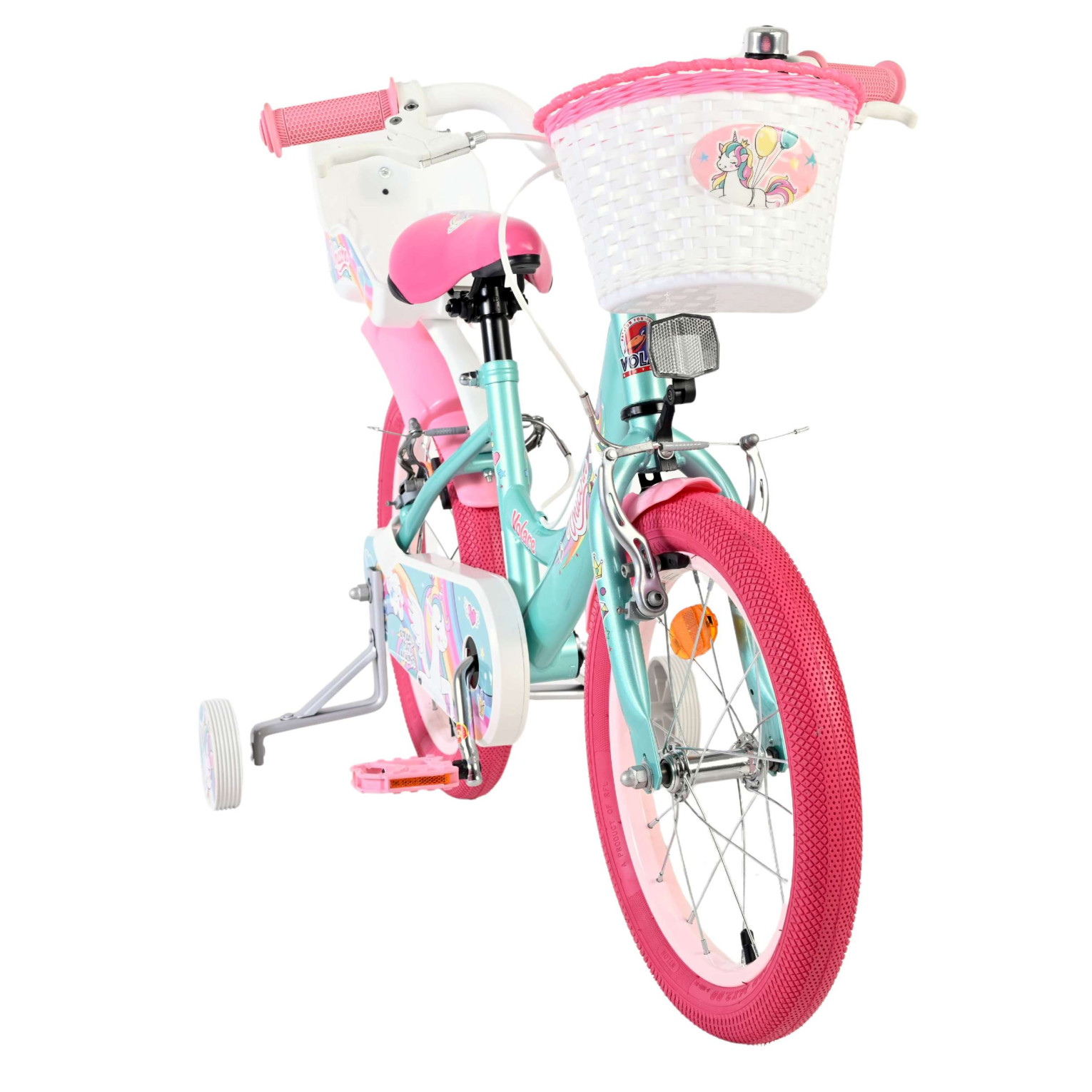 Volare Unicorn Fiets - 16 inch - Groen - Twee Handremmen