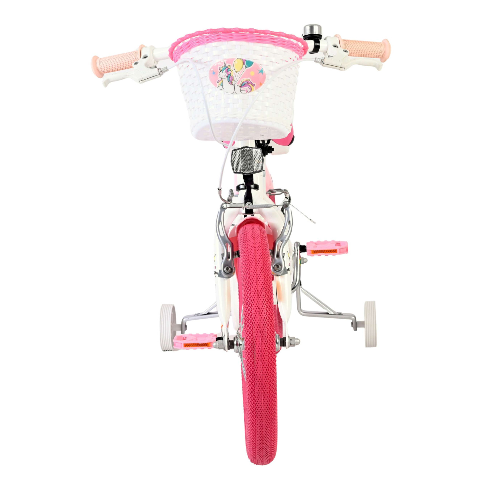 Volare Unicorn Fiets - 16 inch - Wit - Twee Handremmen