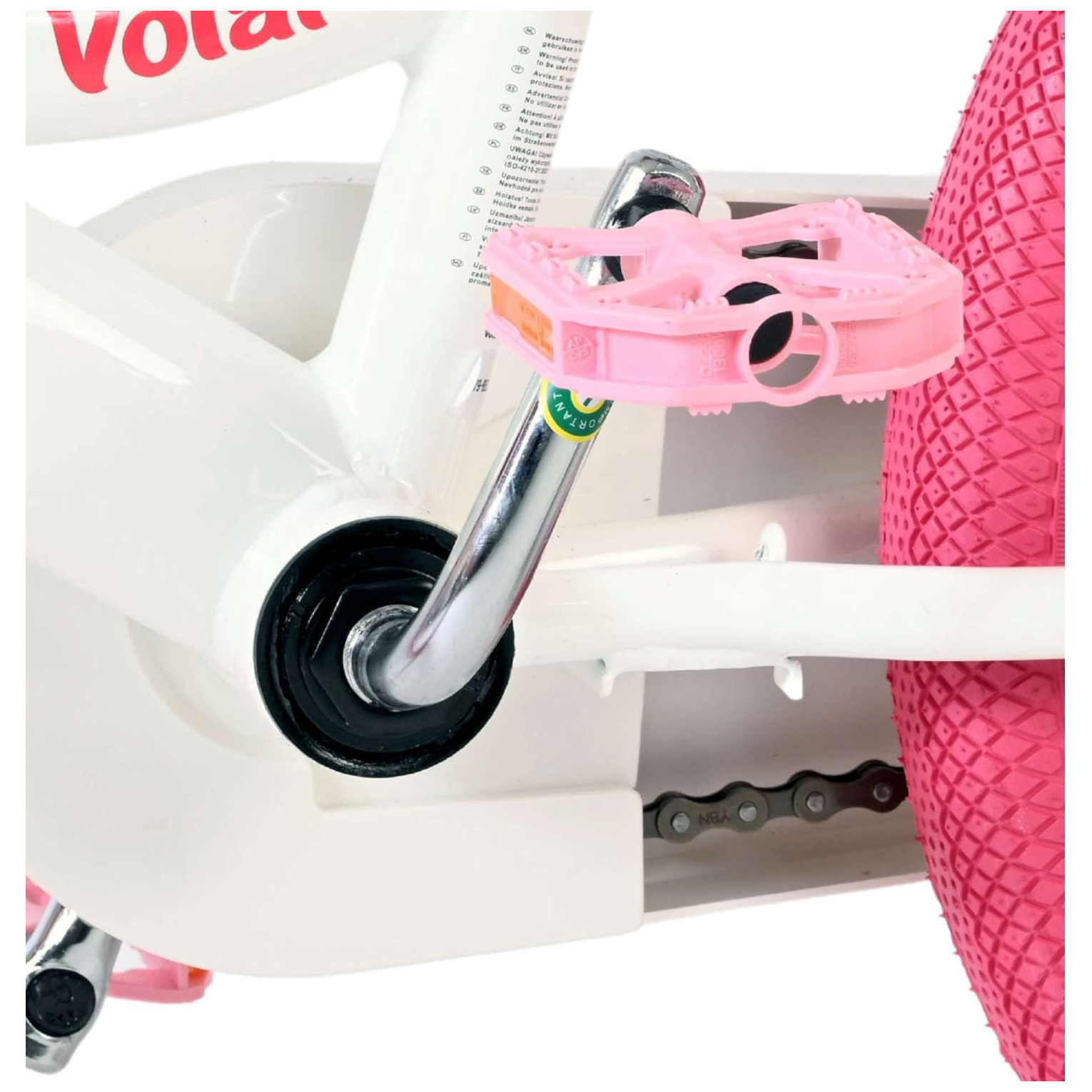 Volare Unicorn Fiets - 16 inch - Wit - Twee Handremmen