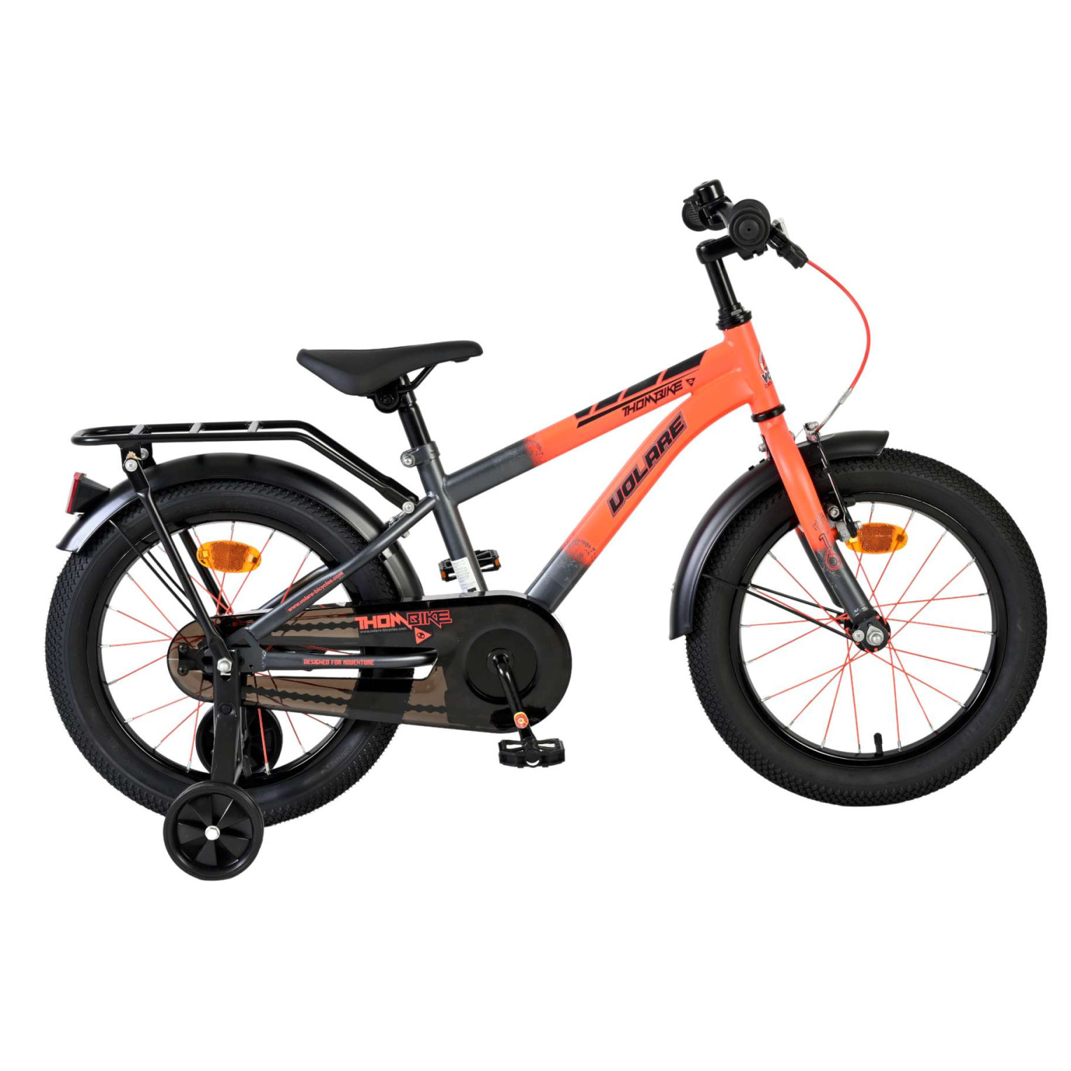 Volare Thombike Fiets - 16 inch - Oranje Grijs