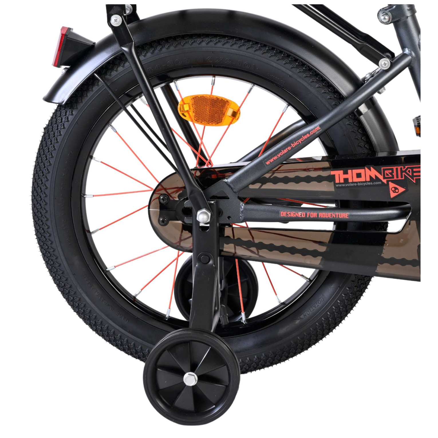 Volare Thombike Fiets - 16 inch - Oranje Grijs