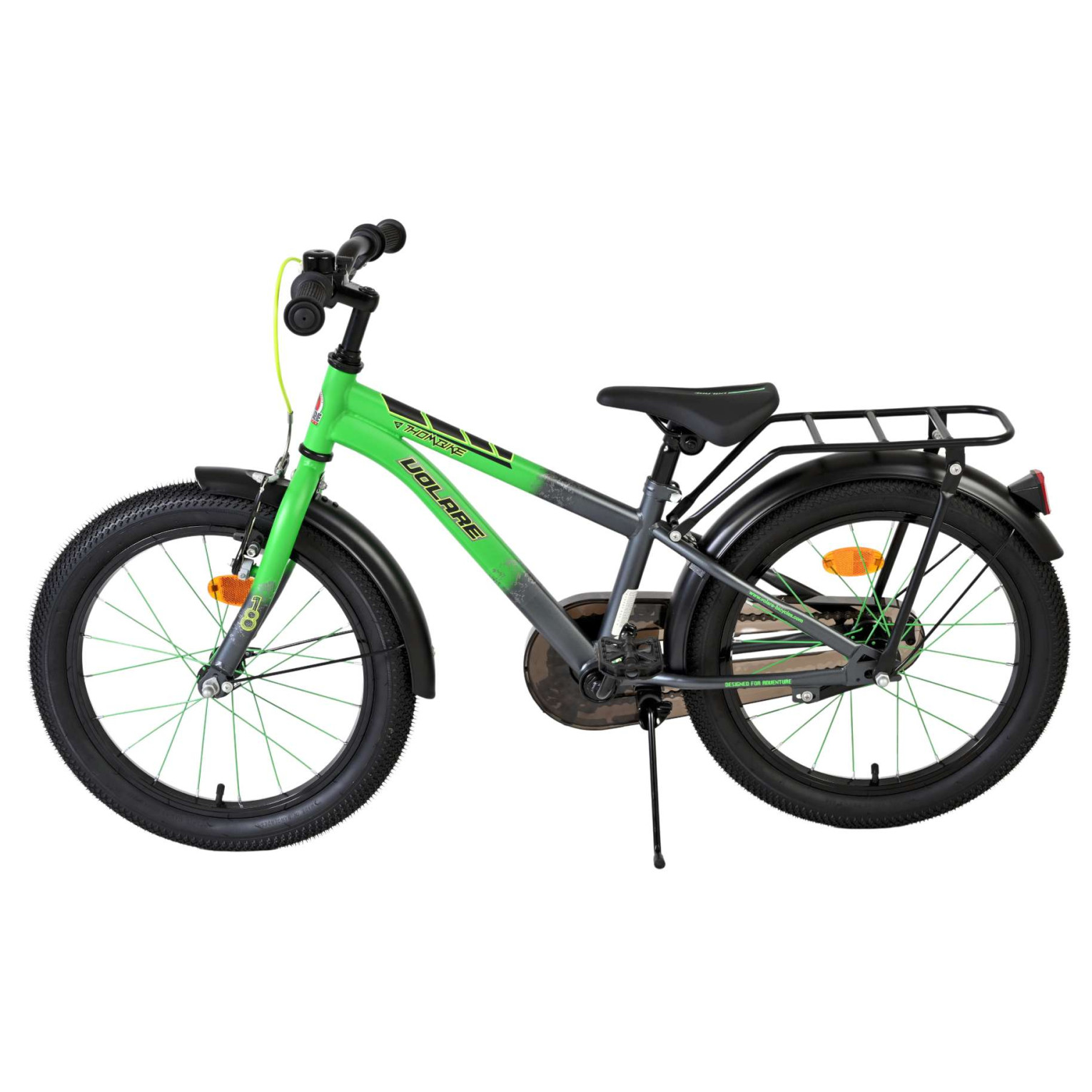 Volare Thombike Fiets - 18 inch - Groen Grijs