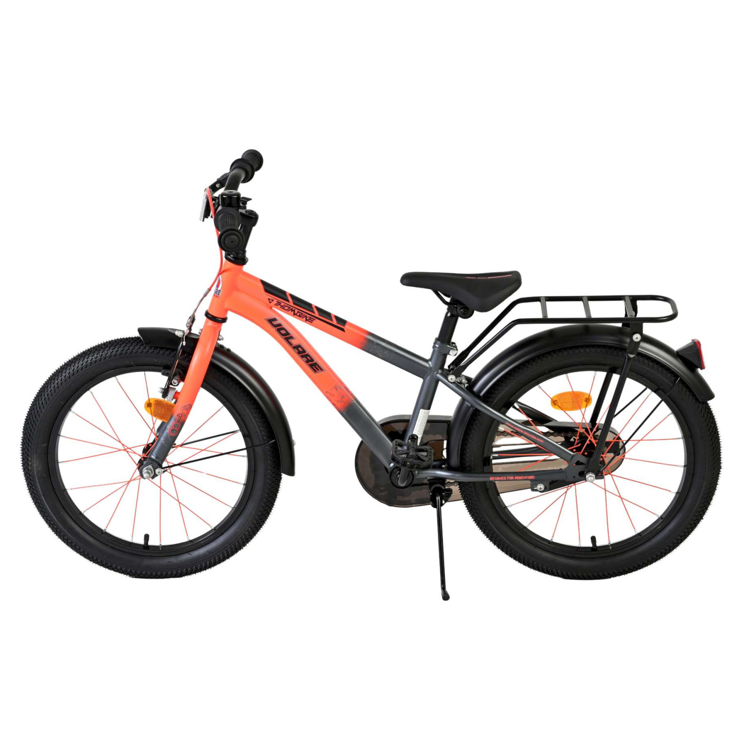 Volare Thombike Fiets - 18 inch - Oranje Grijs