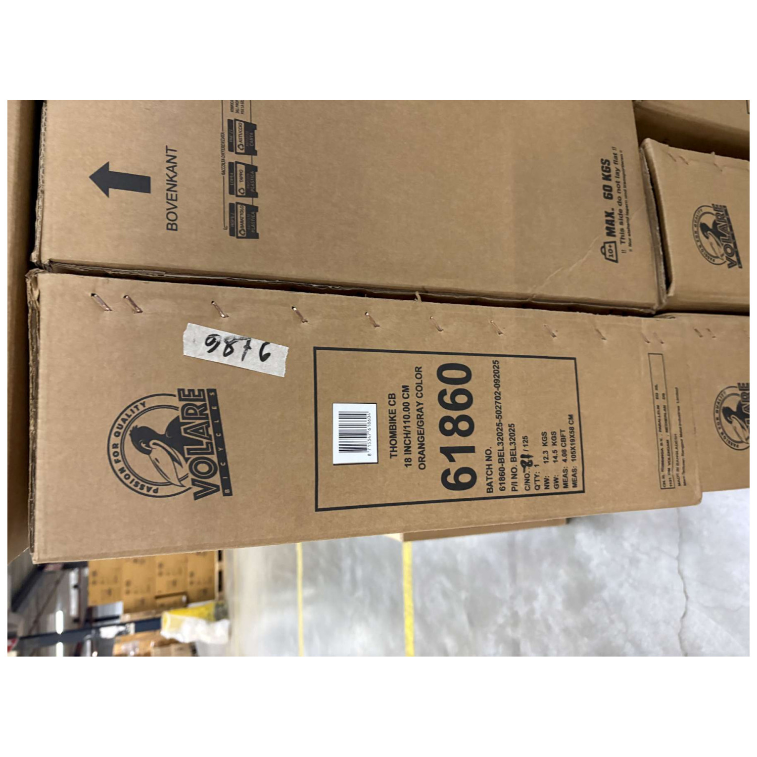 Volare Thombike Fiets - 18 inch - Oranje Grijs