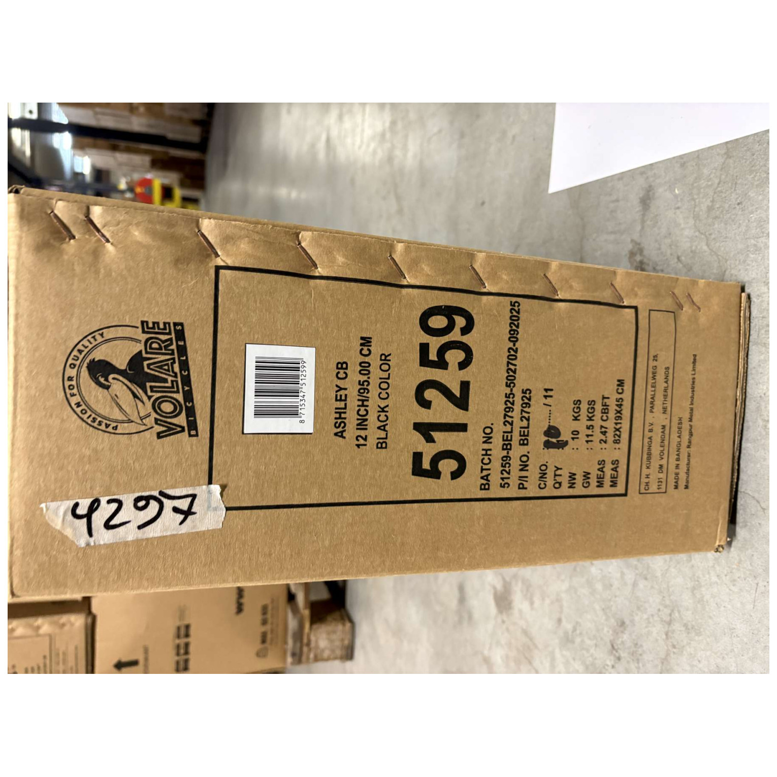 Volare Ashley Fiets - 12 inch - Zwart