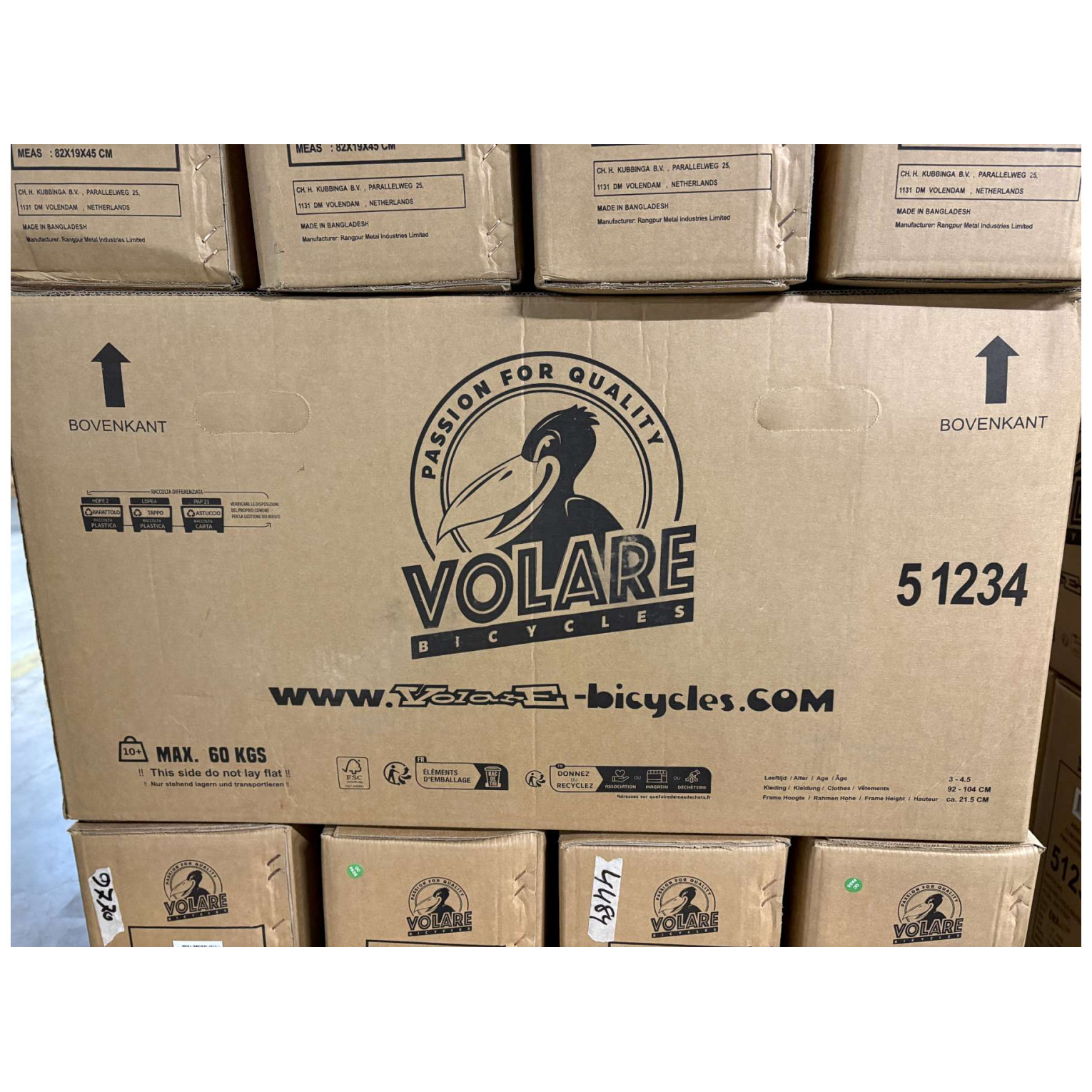 Volare Ashley Fiets - 12 inch - Roze - Twee handremmen