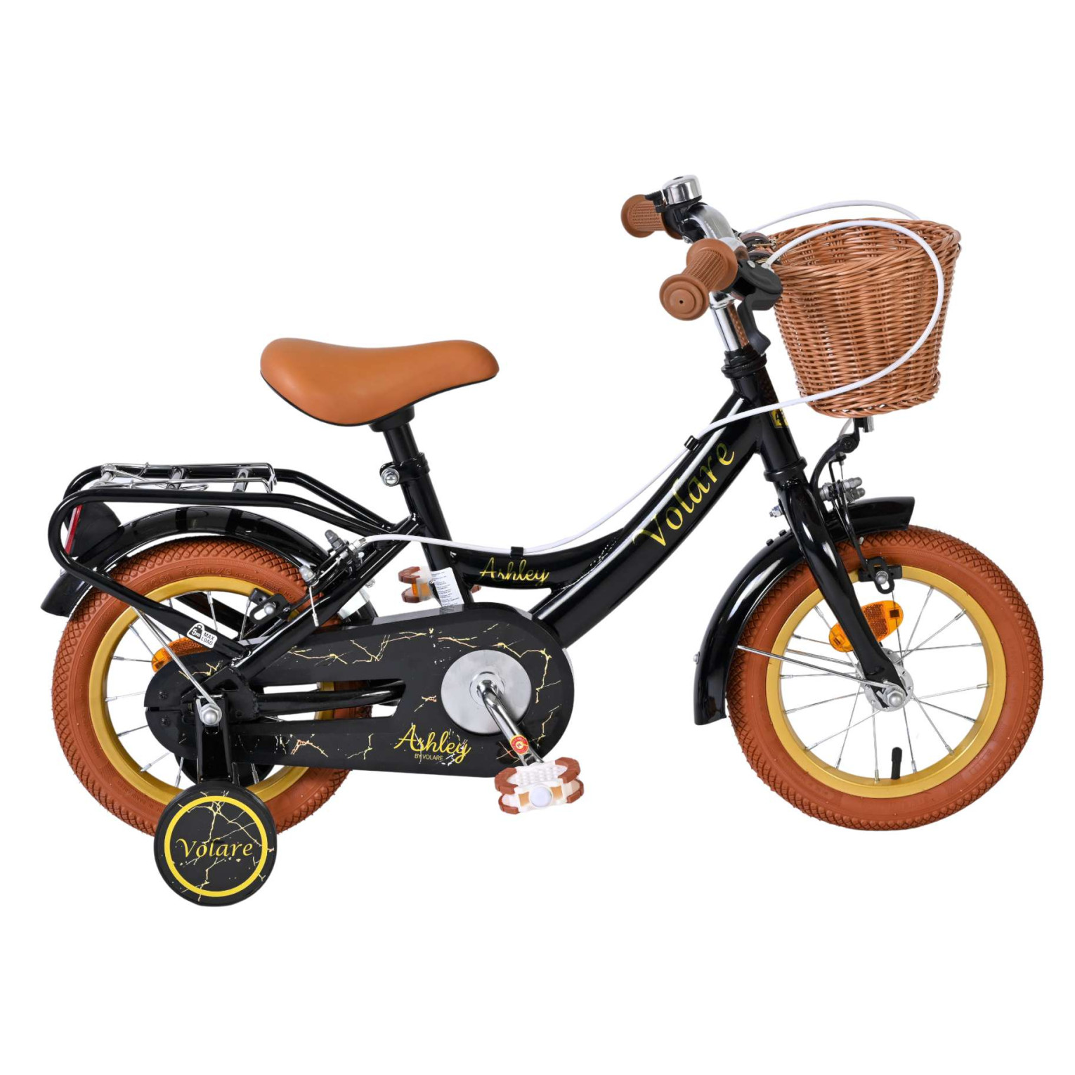 Volare Ashley Fiets - 12 inch - Zwart - Twee handremmen