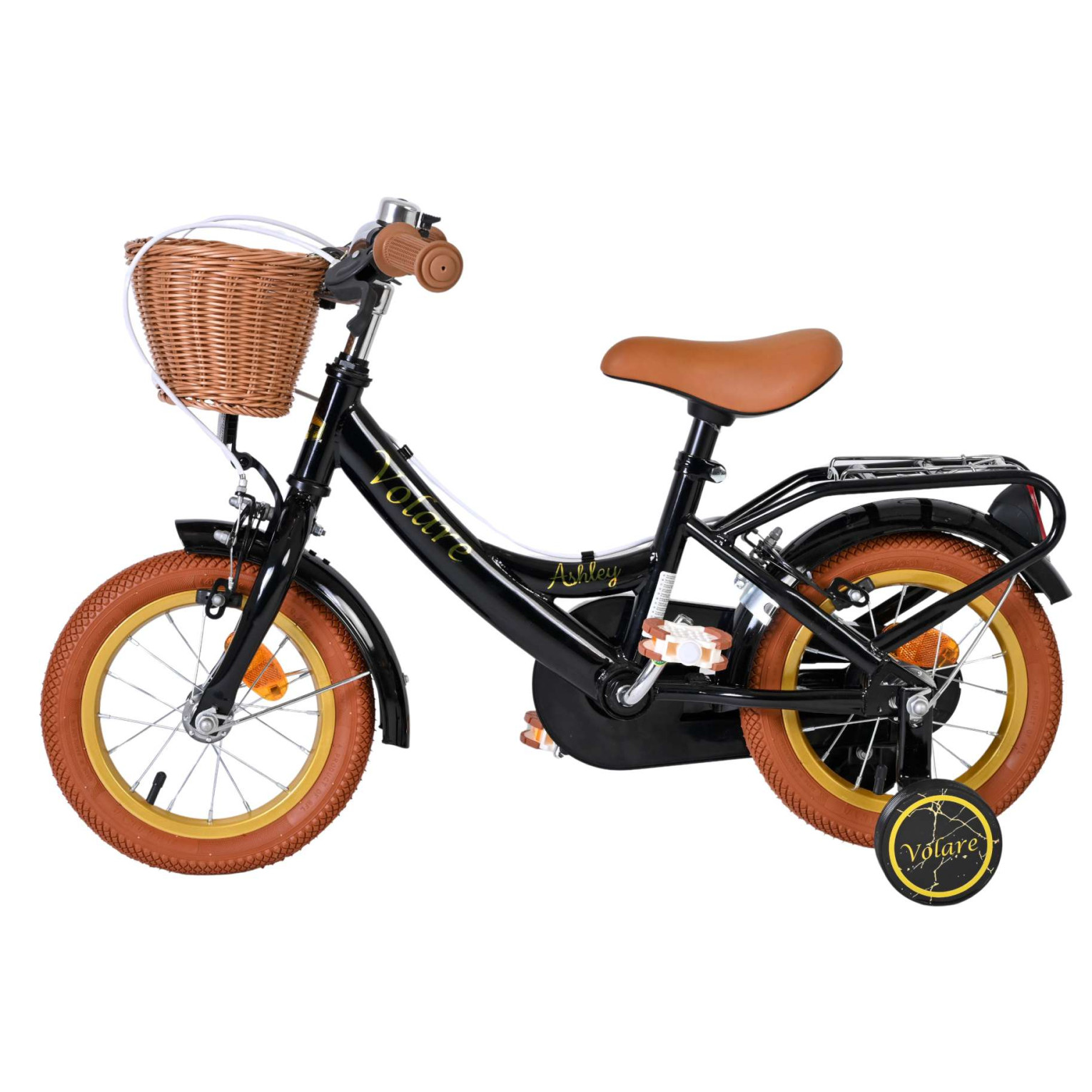 Volare Ashley Fiets - 12 inch - Zwart - Twee handremmen