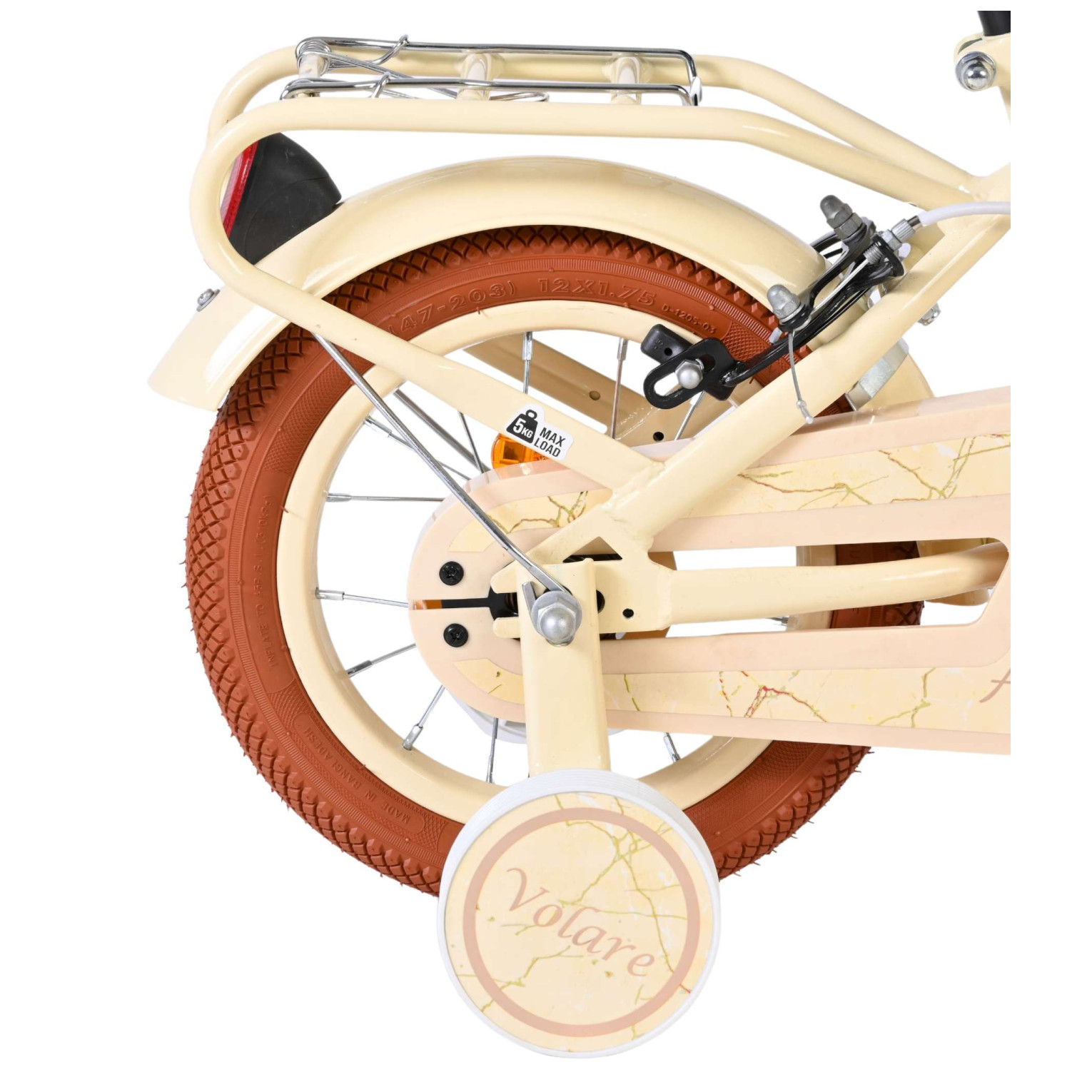 Volare Ashley Fiets - 12 inch - Créme - Twee handremmen