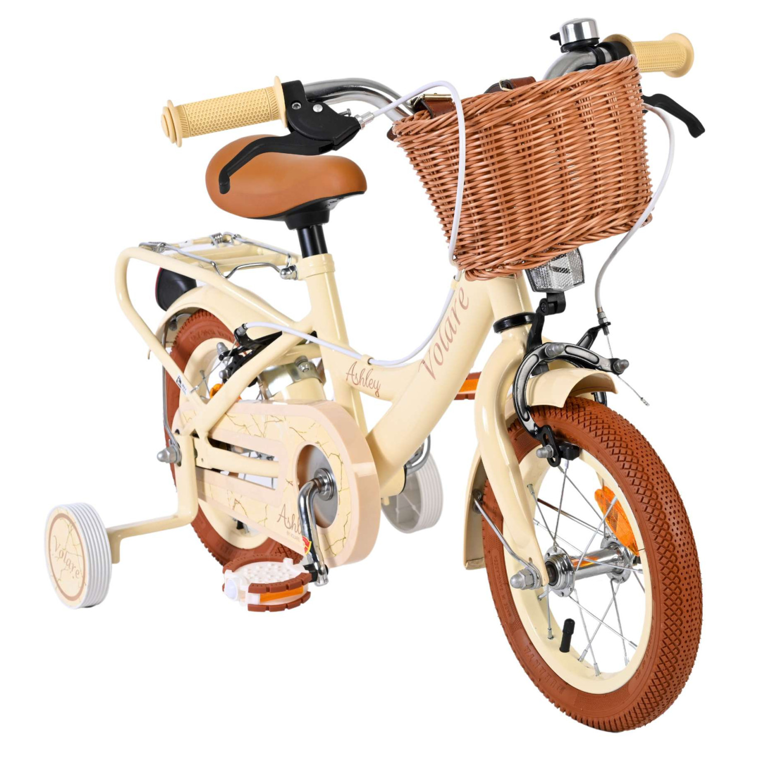 Volare Ashley Fiets - 12 inch - Créme - Twee handremmen