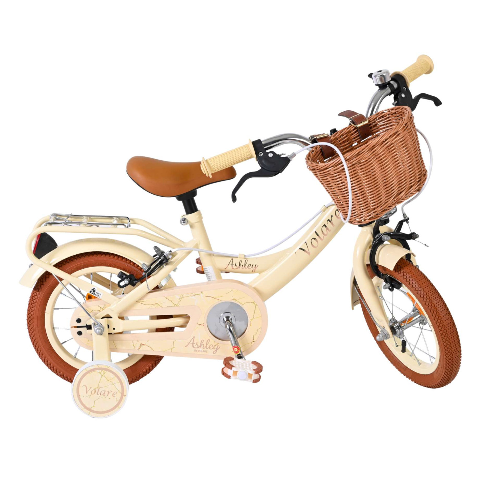 Volare Ashley Fiets - 12 inch - Créme - Twee handremmen