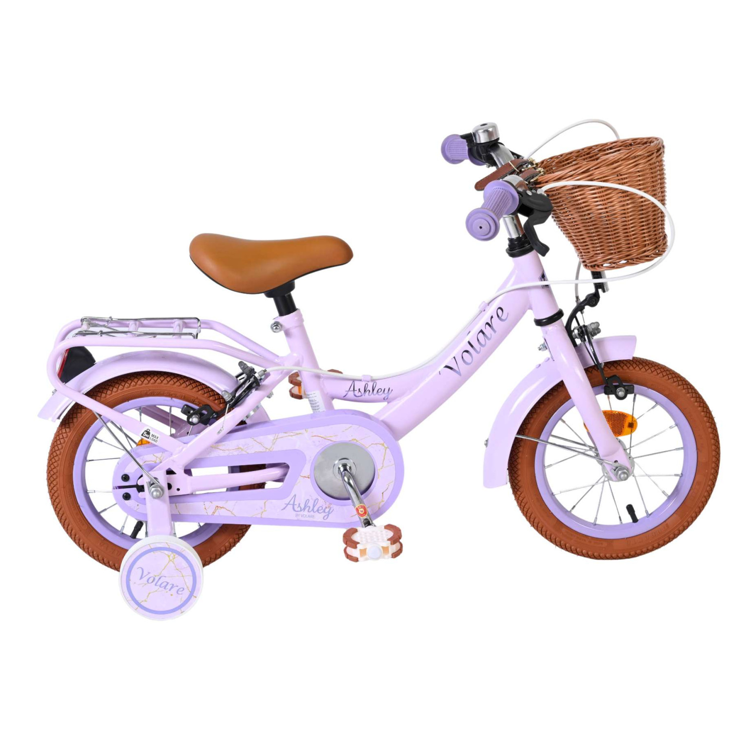 Volare Ashley Fiets - 12 inch - Lila - Twee handremmen