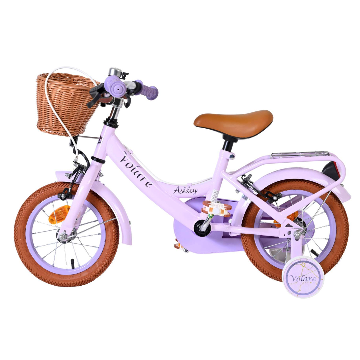 Volare Ashley Fiets - 12 inch - Lila - Twee handremmen