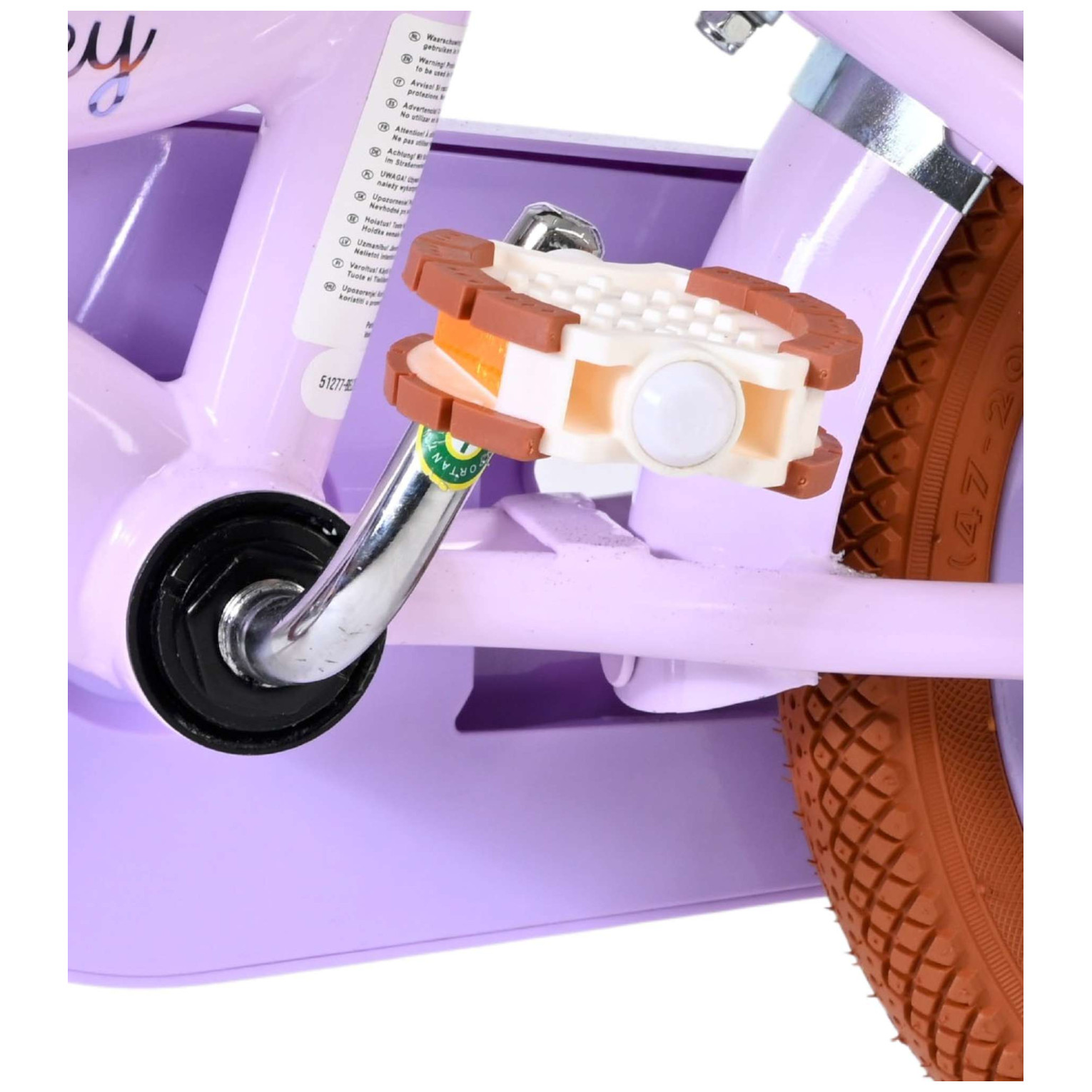 Volare Ashley Fiets - 12 inch - Lila - Twee handremmen