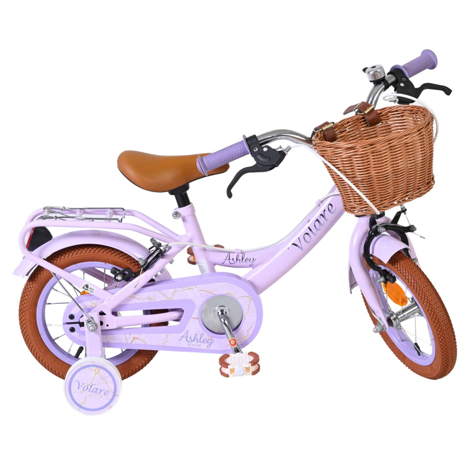 Volare Ashley Fiets - 12 inch - Lila - Twee handremmen