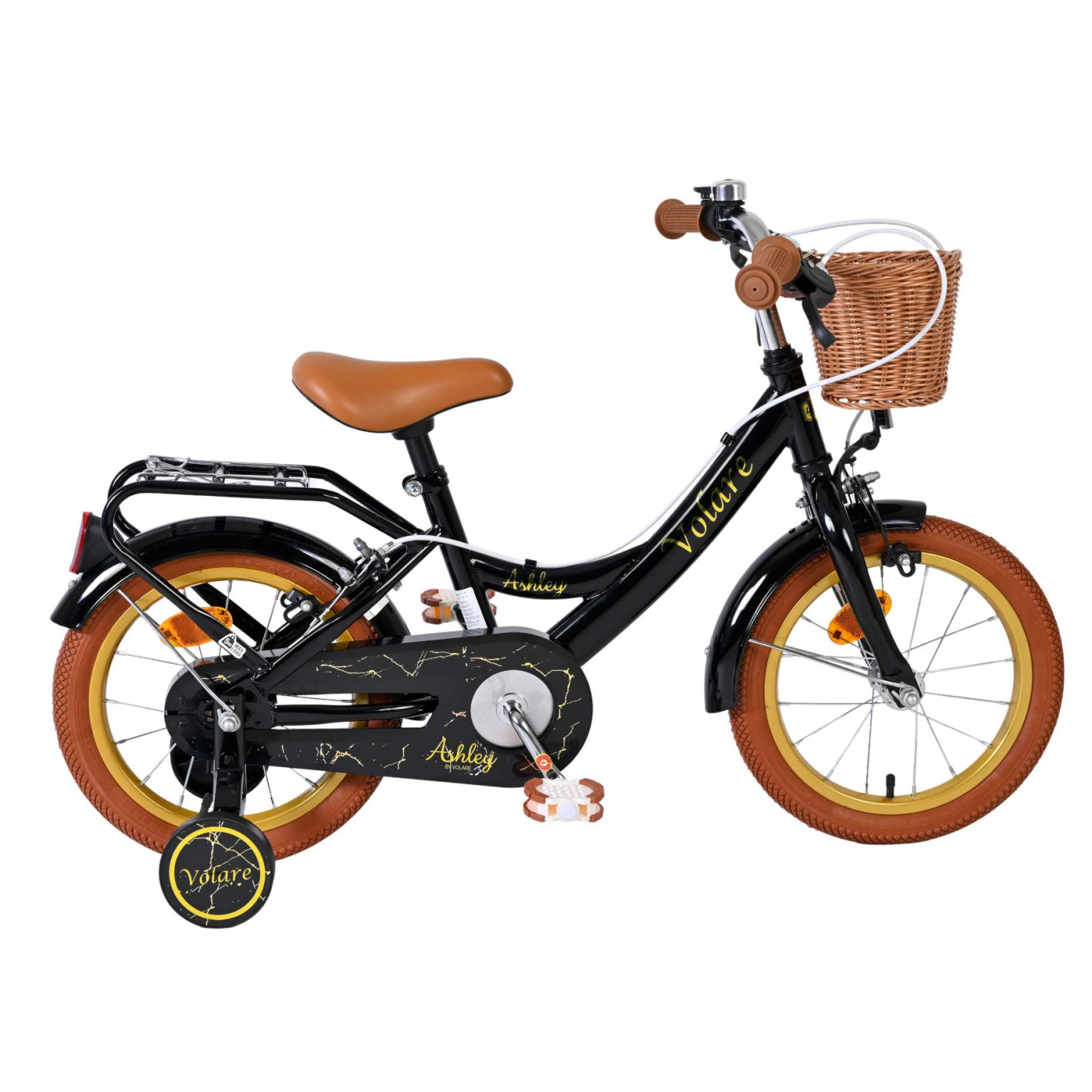 Volare Ashley Fiets - 14 inch - Zwart - Twee Handremmen