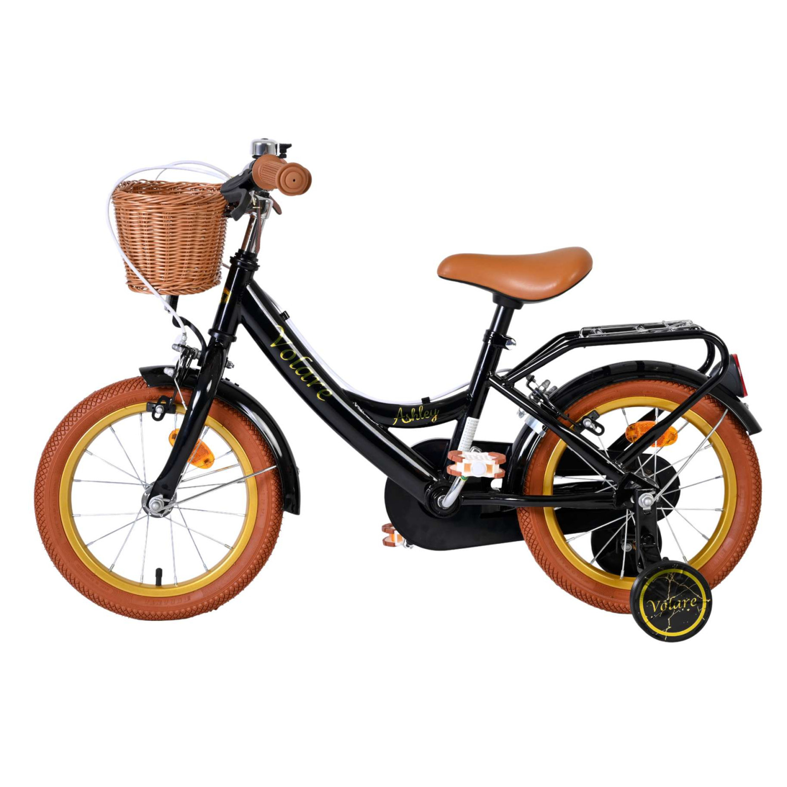 Volare Ashley Fiets - 14 inch - Zwart - Twee Handremmen