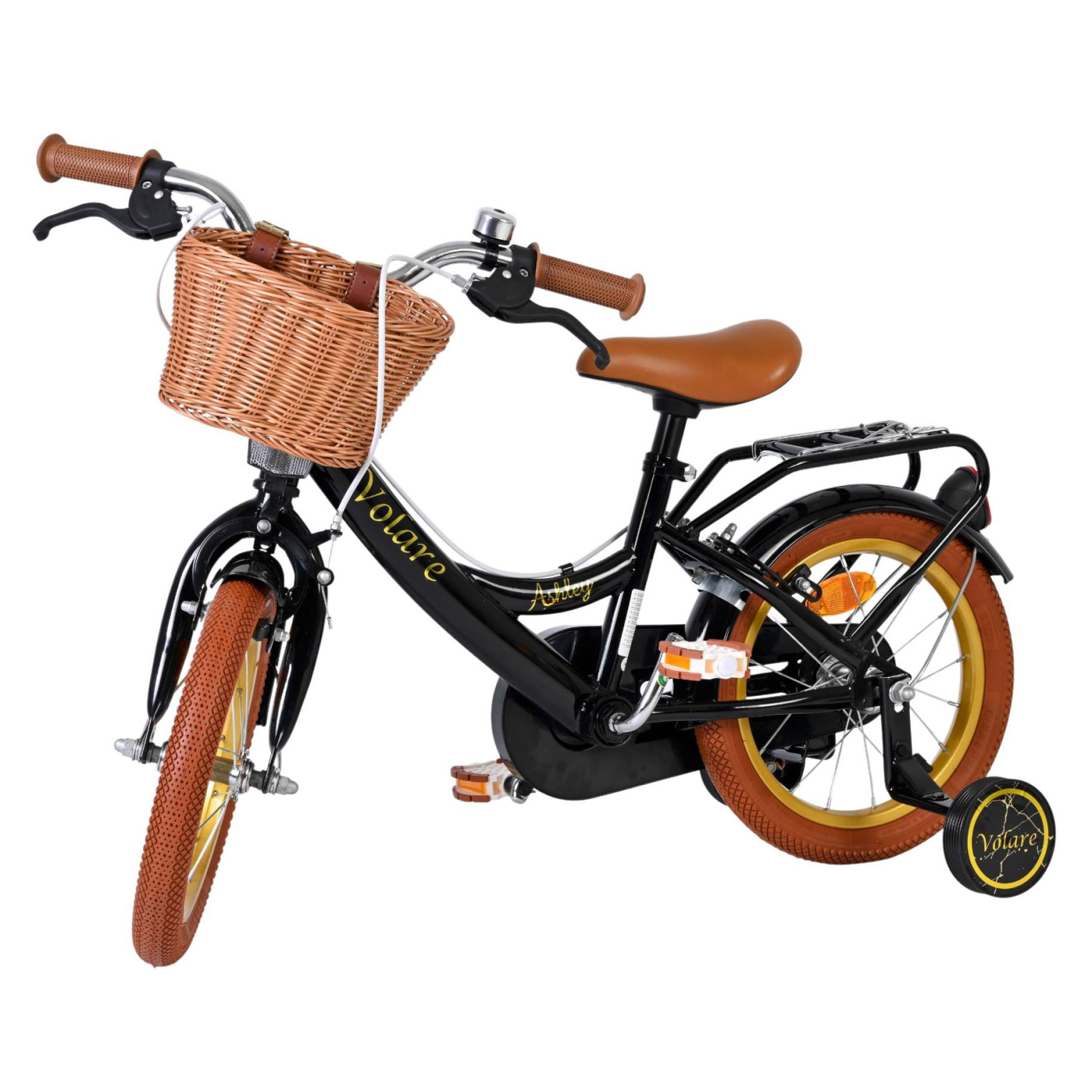 Volare Ashley Fiets - 14 inch - Zwart - Twee Handremmen