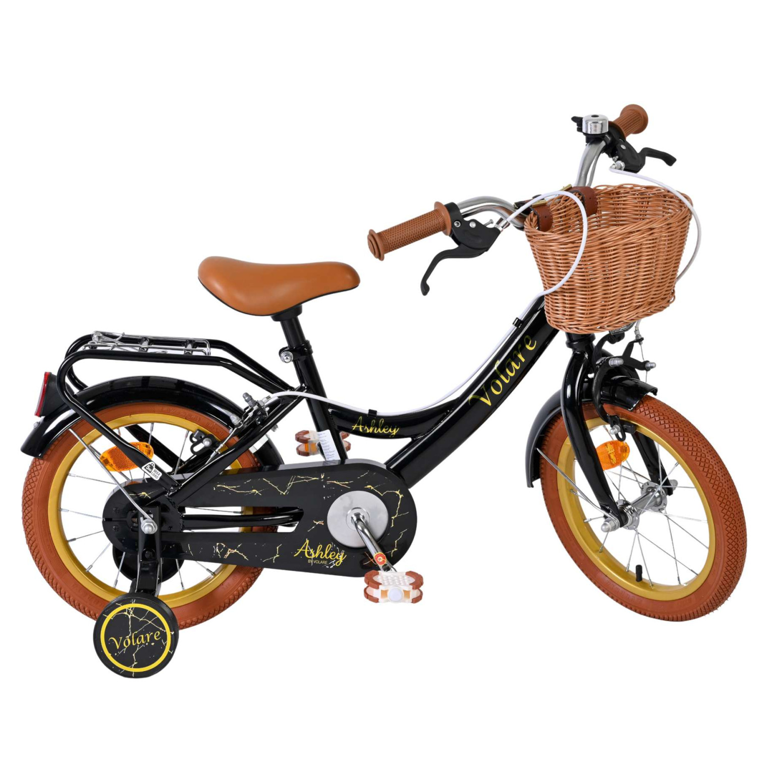 Volare Ashley Fiets - 14 inch - Zwart - Twee Handremmen