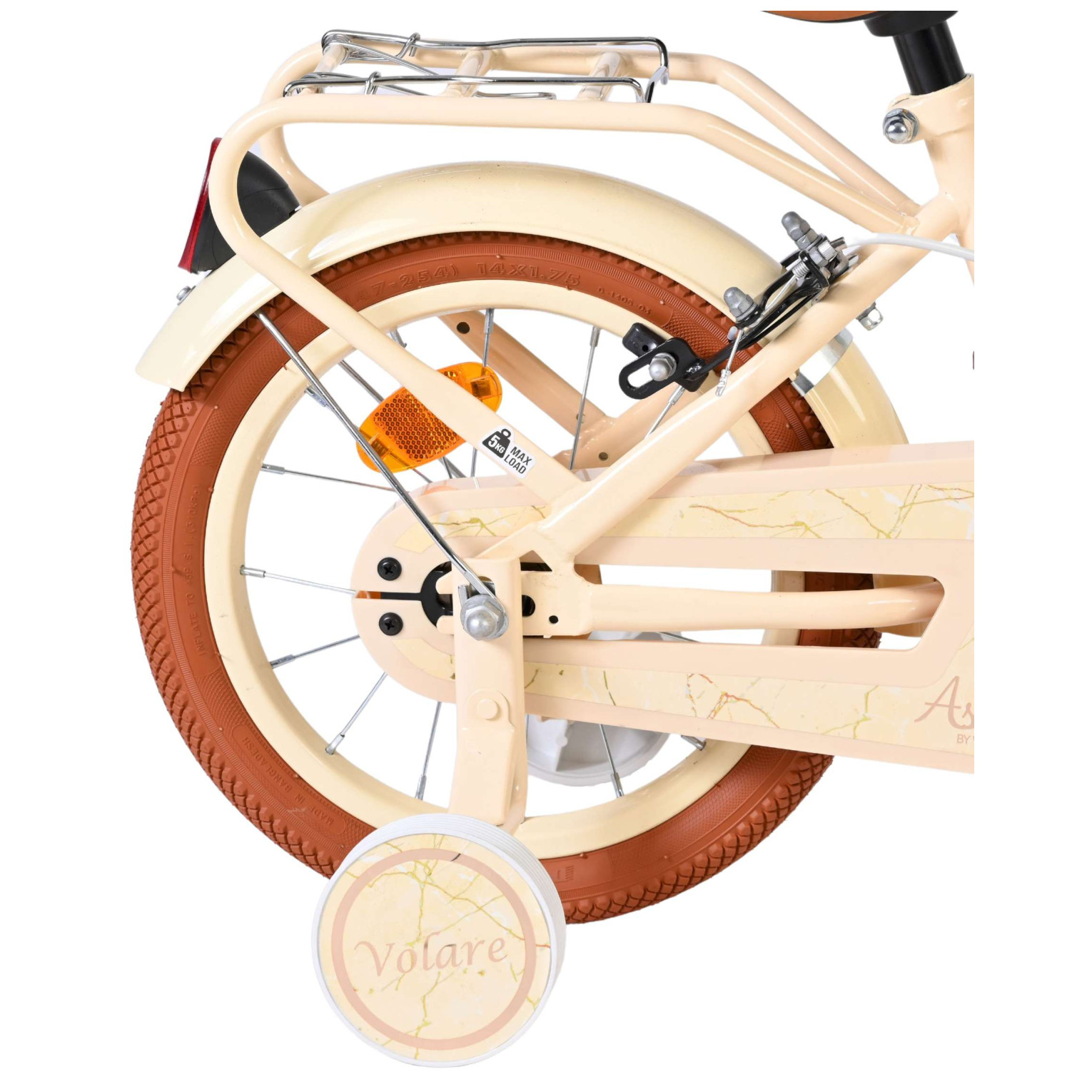 Volare Ashley Fiets - 14 inch - Creme - Twee Handremmen