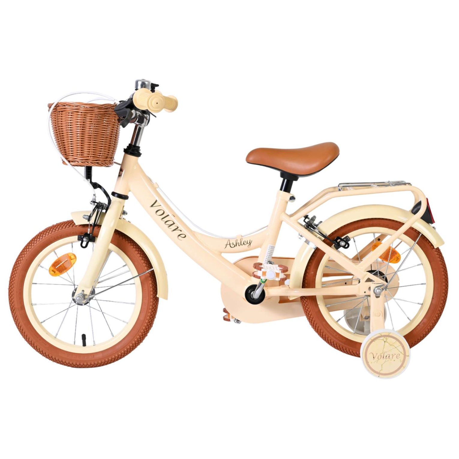 Volare Ashley Fiets - 14 inch - Creme - Twee Handremmen