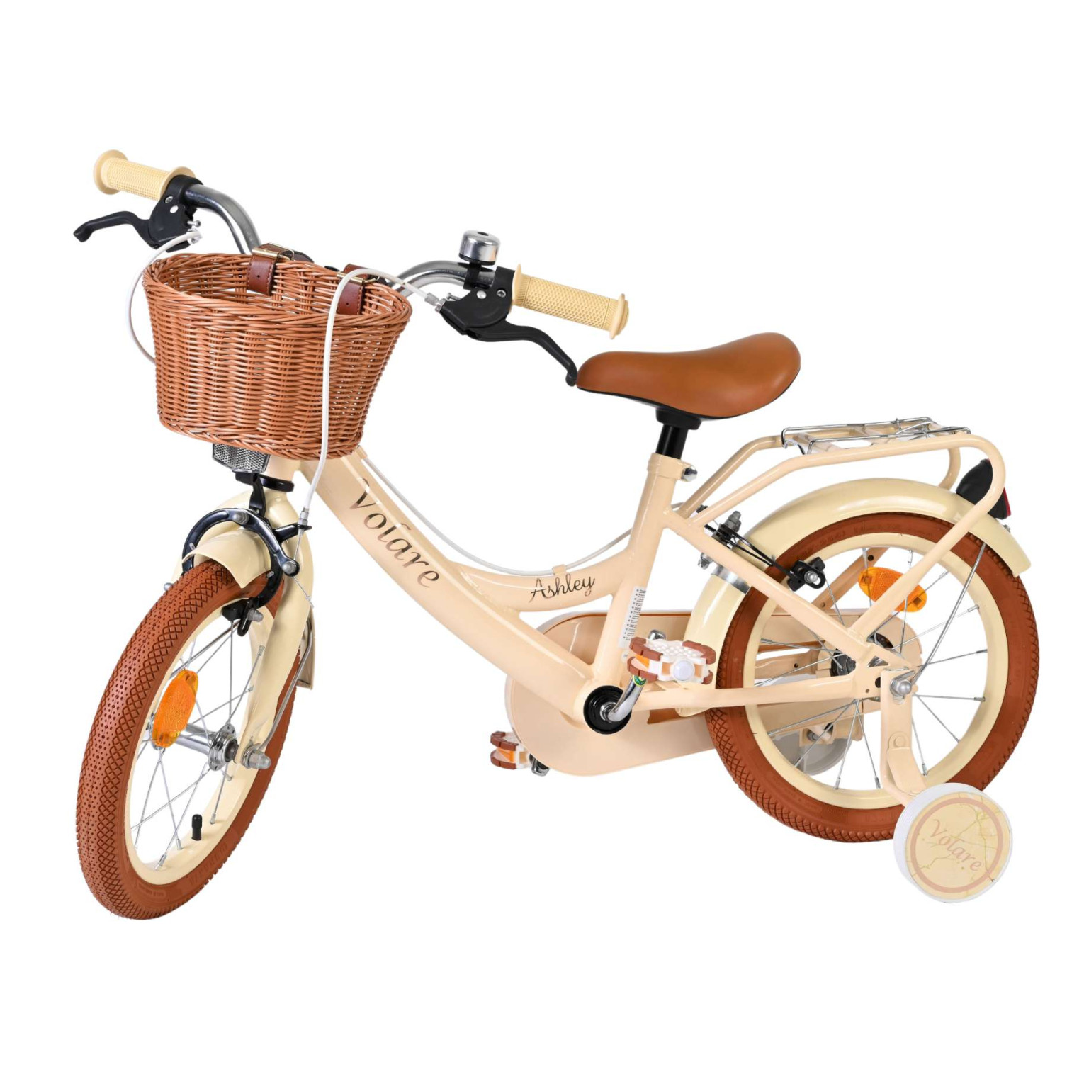 Volare Ashley Fiets - 14 inch - Creme - Twee Handremmen