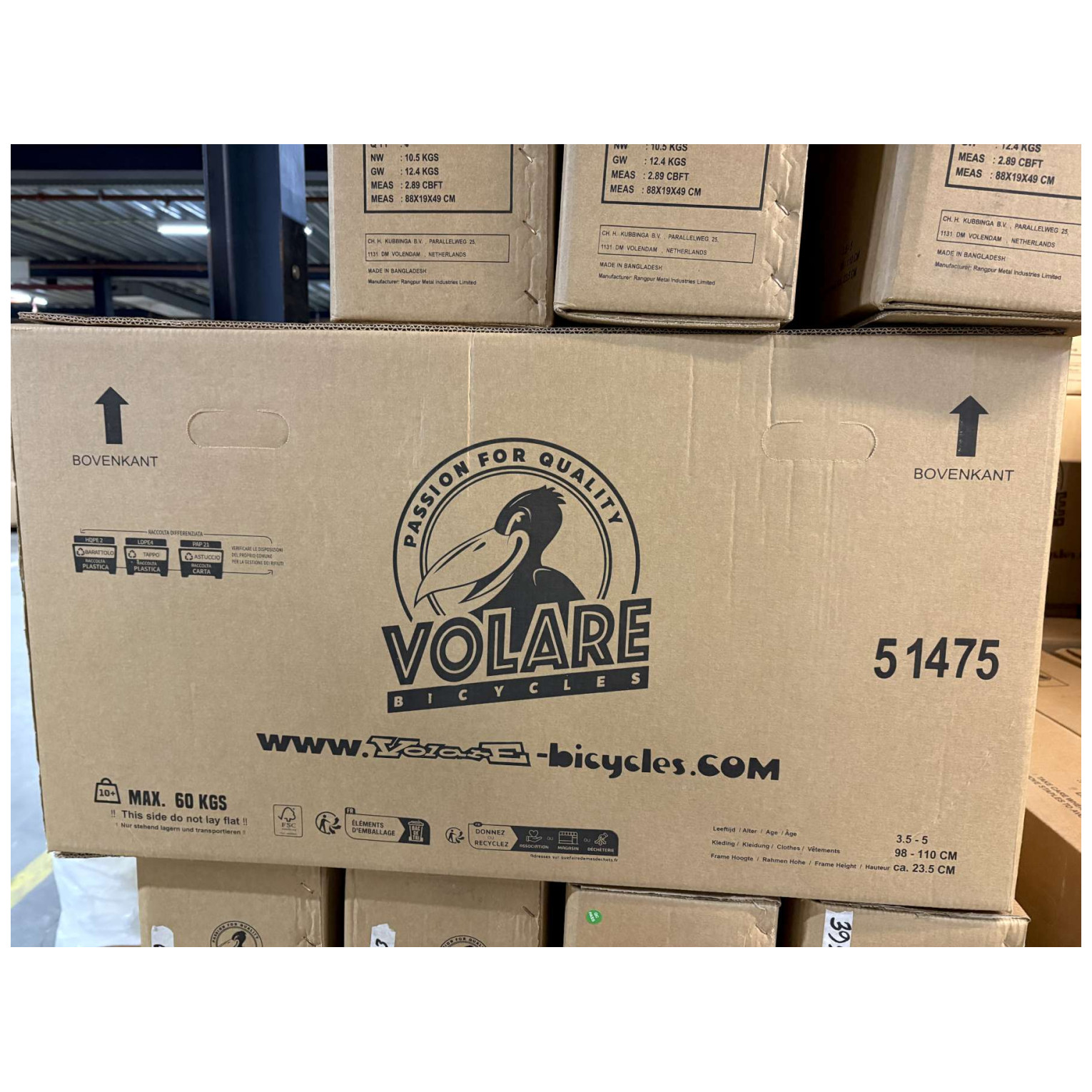 Volare Ashley Fiets - 14 inch - Creme - Twee Handremmen