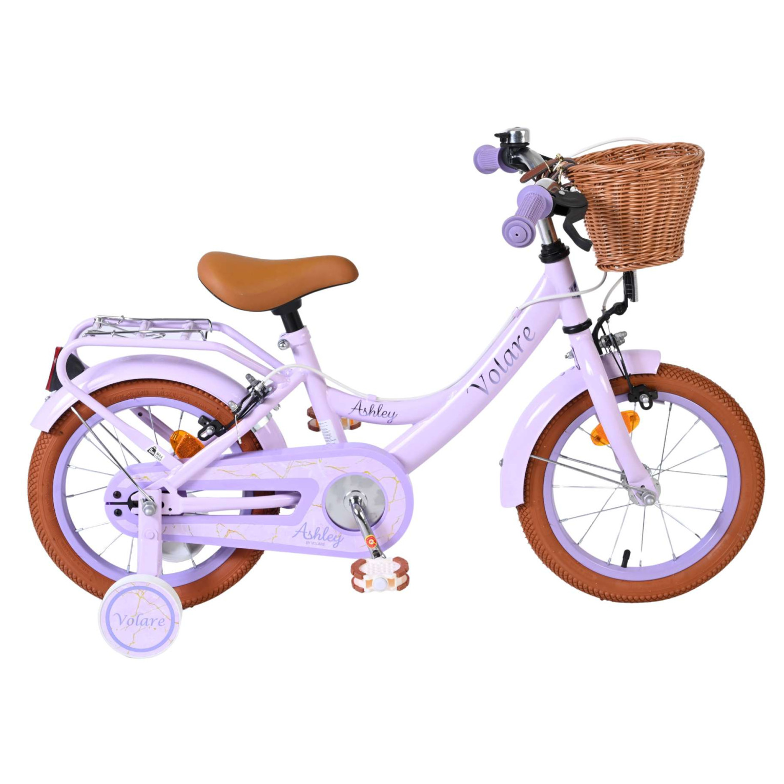 Volare Ashley Fiets - 14 inch - Lila - Twee Handremmen