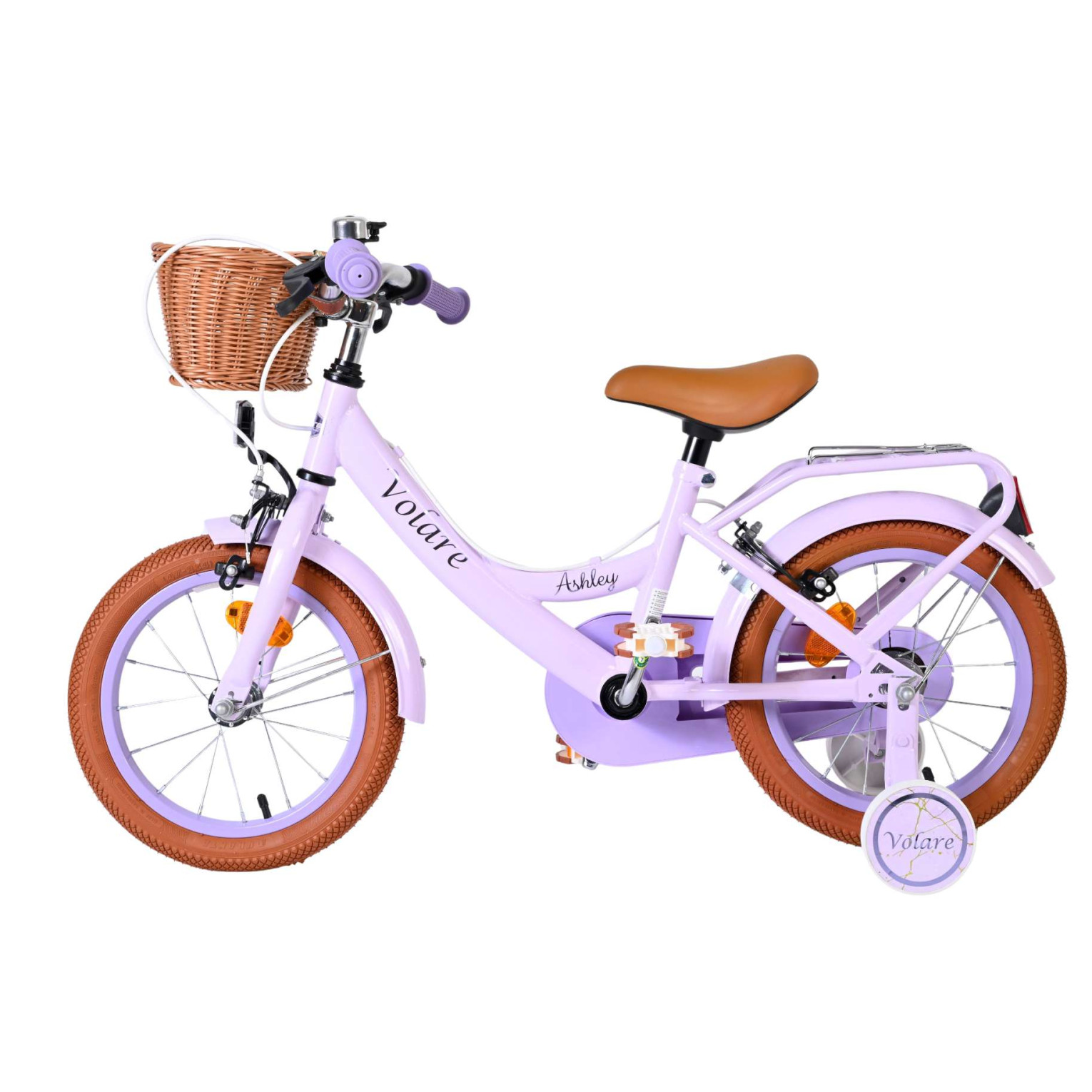 Volare Ashley Fiets - 14 inch - Lila - Twee Handremmen