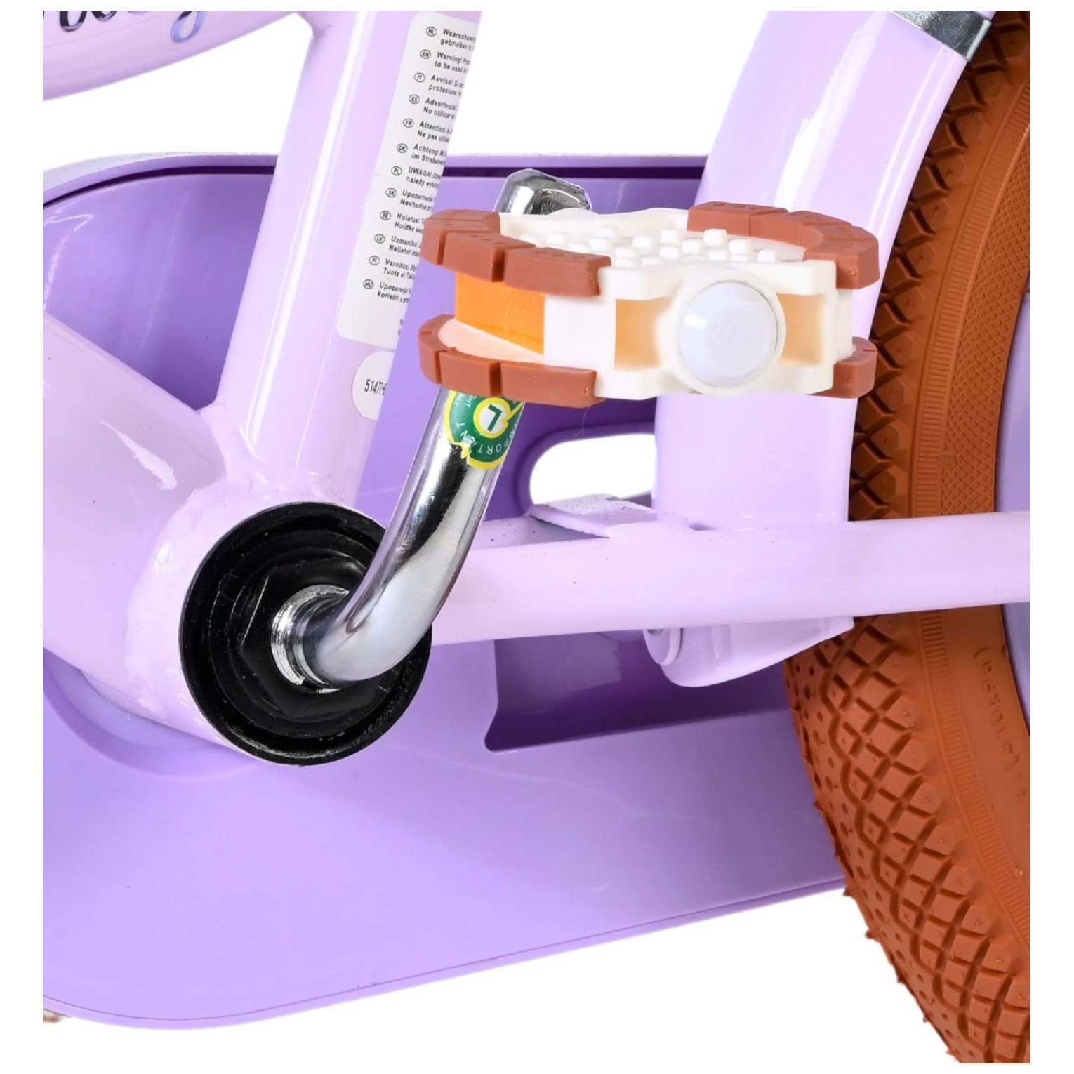 Volare Ashley Fiets - 14 inch - Lila - Twee Handremmen