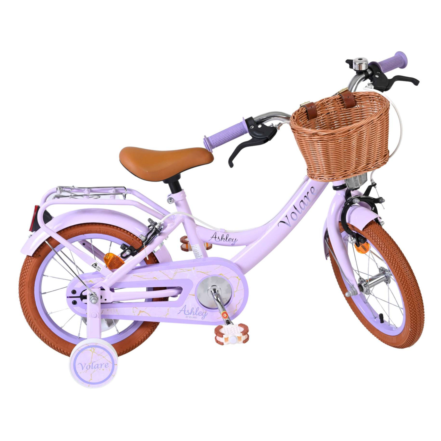 Volare Ashley Fiets - 14 inch - Lila - Twee Handremmen