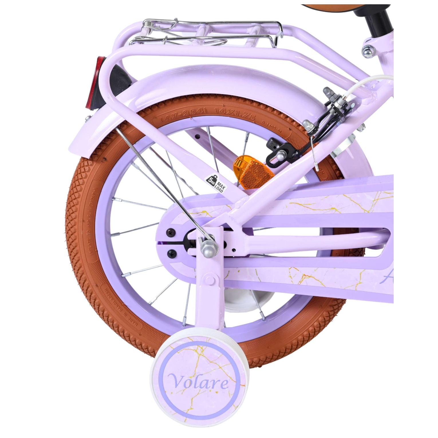 Volare Ashley Fiets - 14 inch - Lila - Twee Handremmen