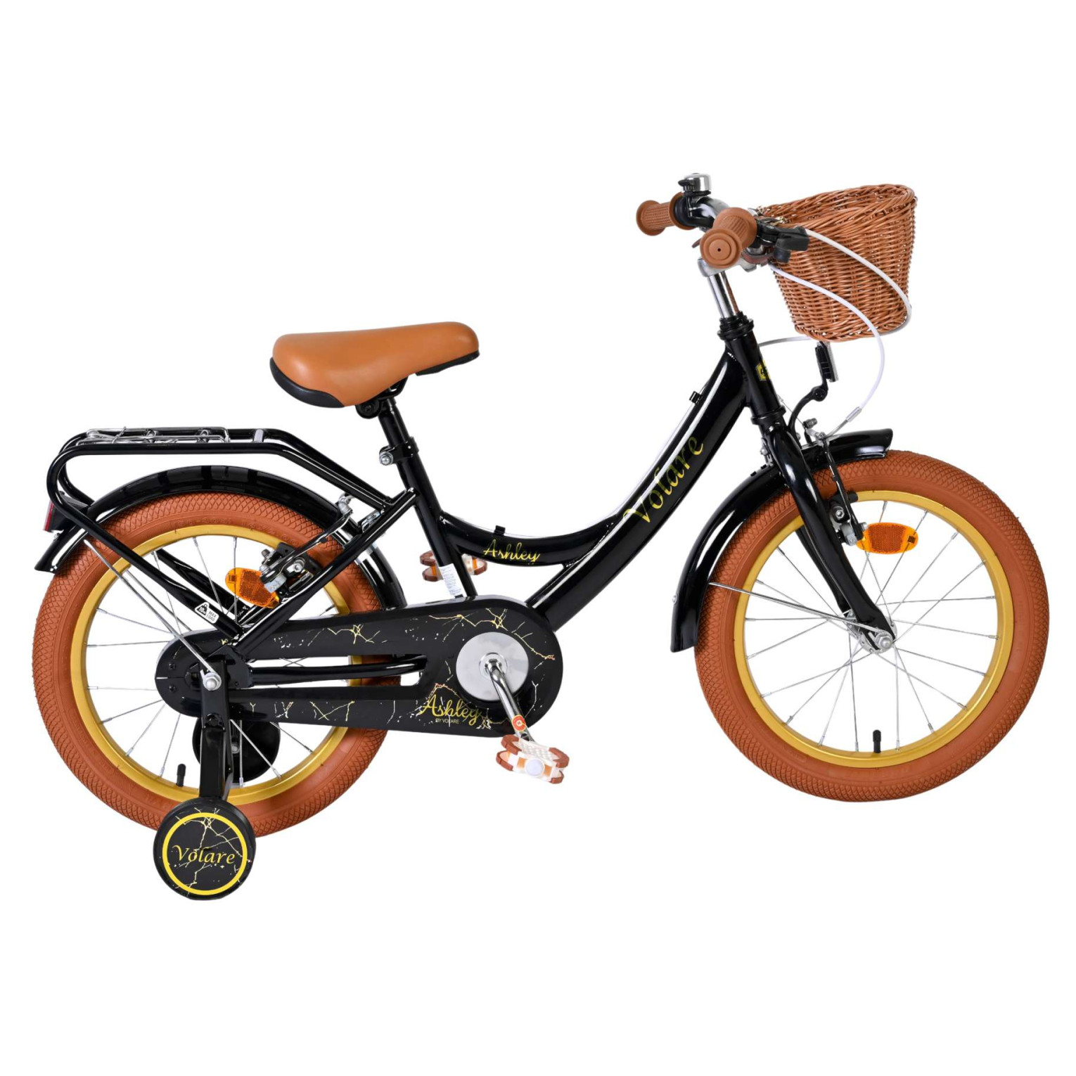 Volare Ashley Fiets - 16 inch - Zwart - Twee Handremmen
