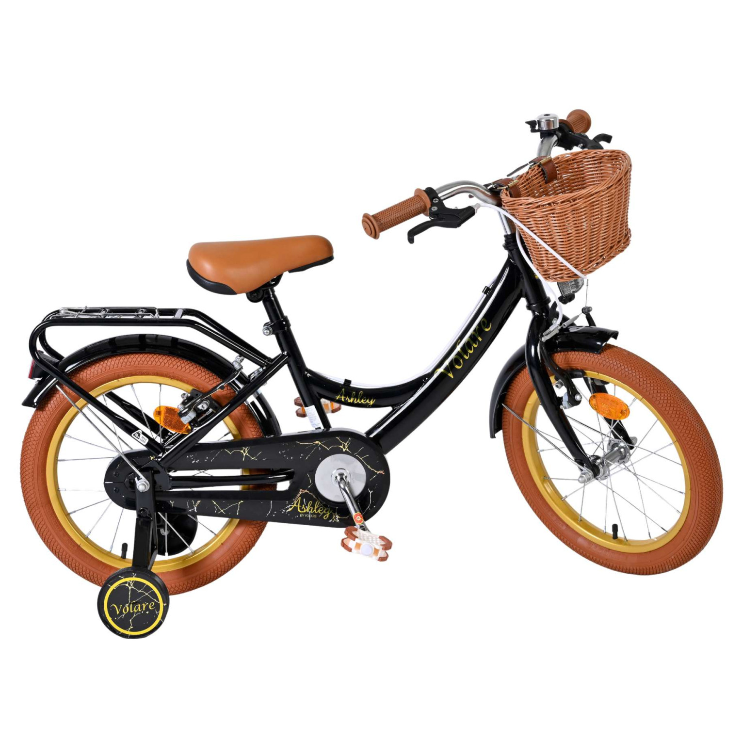 Volare Ashley Fiets - 16 inch - Zwart - Twee Handremmen