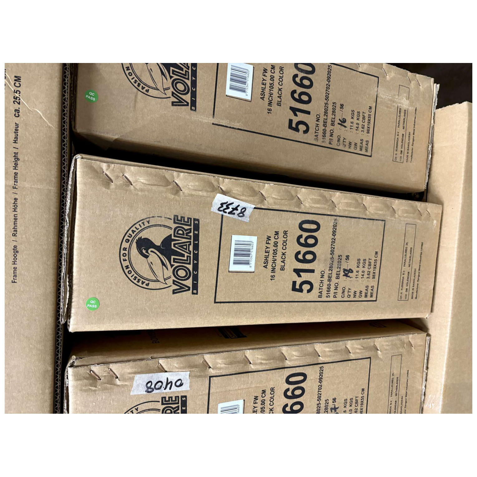 Volare Ashley Fiets - 16 inch - Zwart - Twee Handremmen