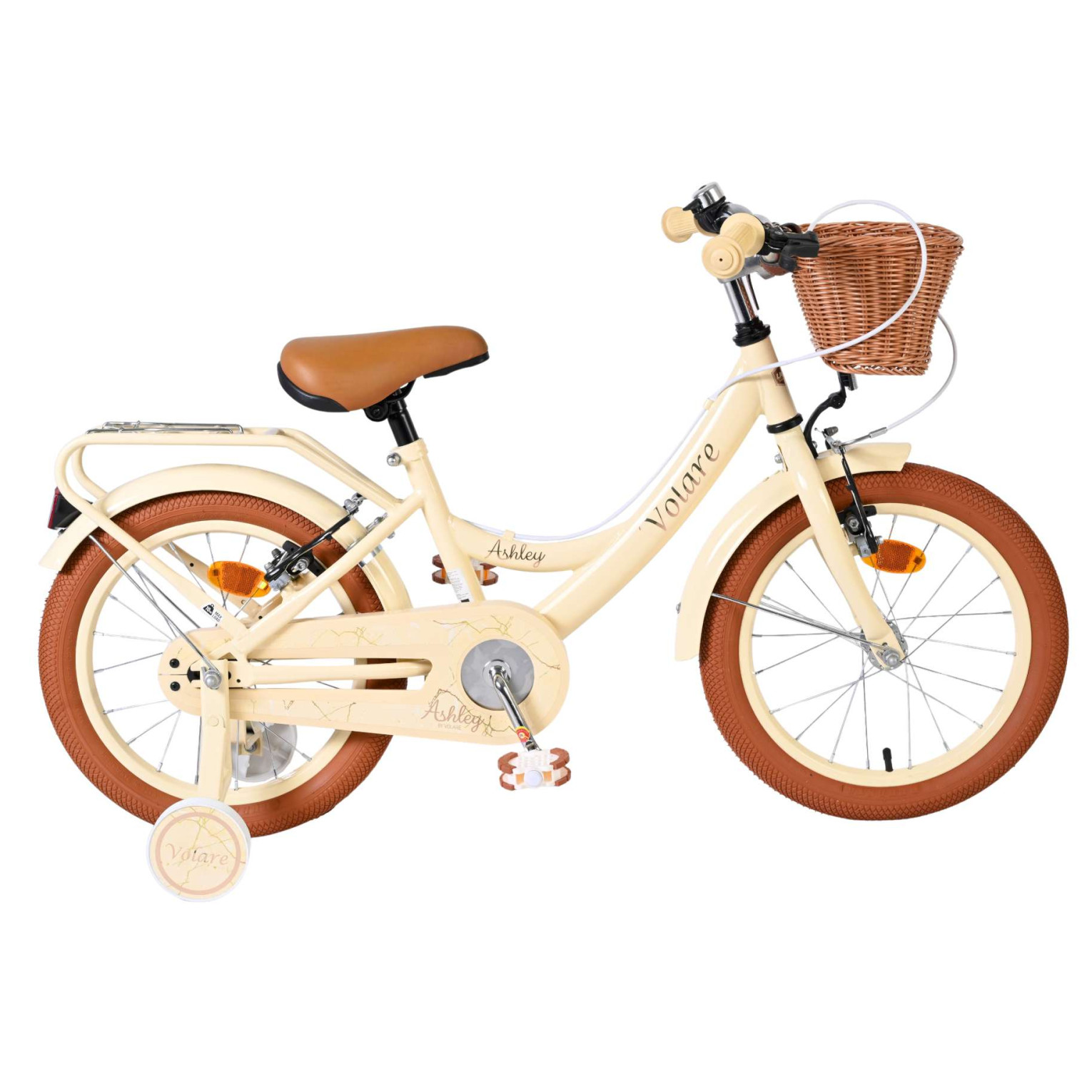 Volare Ashley Fiets - 16 inch - Creme - Twee Handremmen