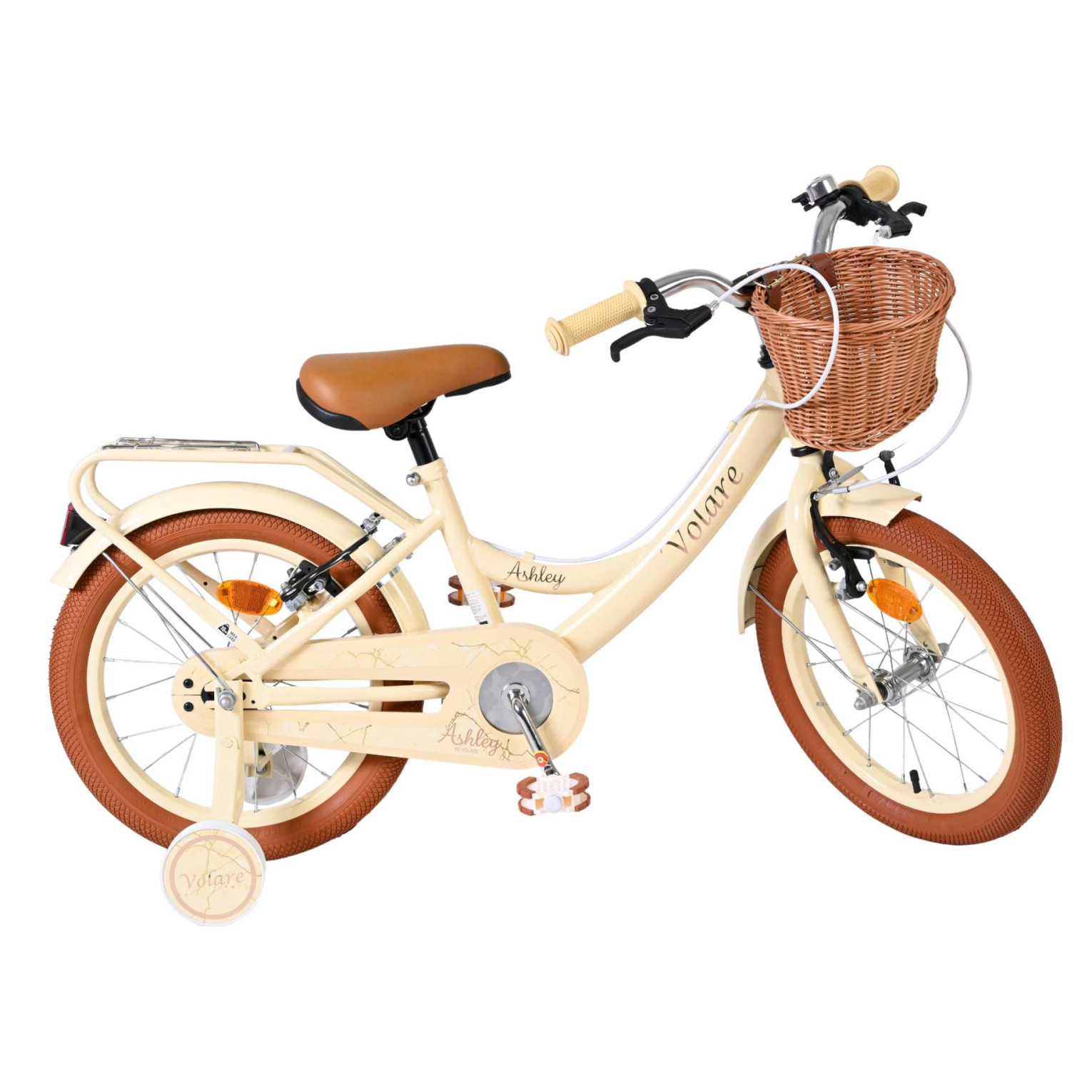 Volare Ashley Fiets - 16 inch - Creme - Twee Handremmen