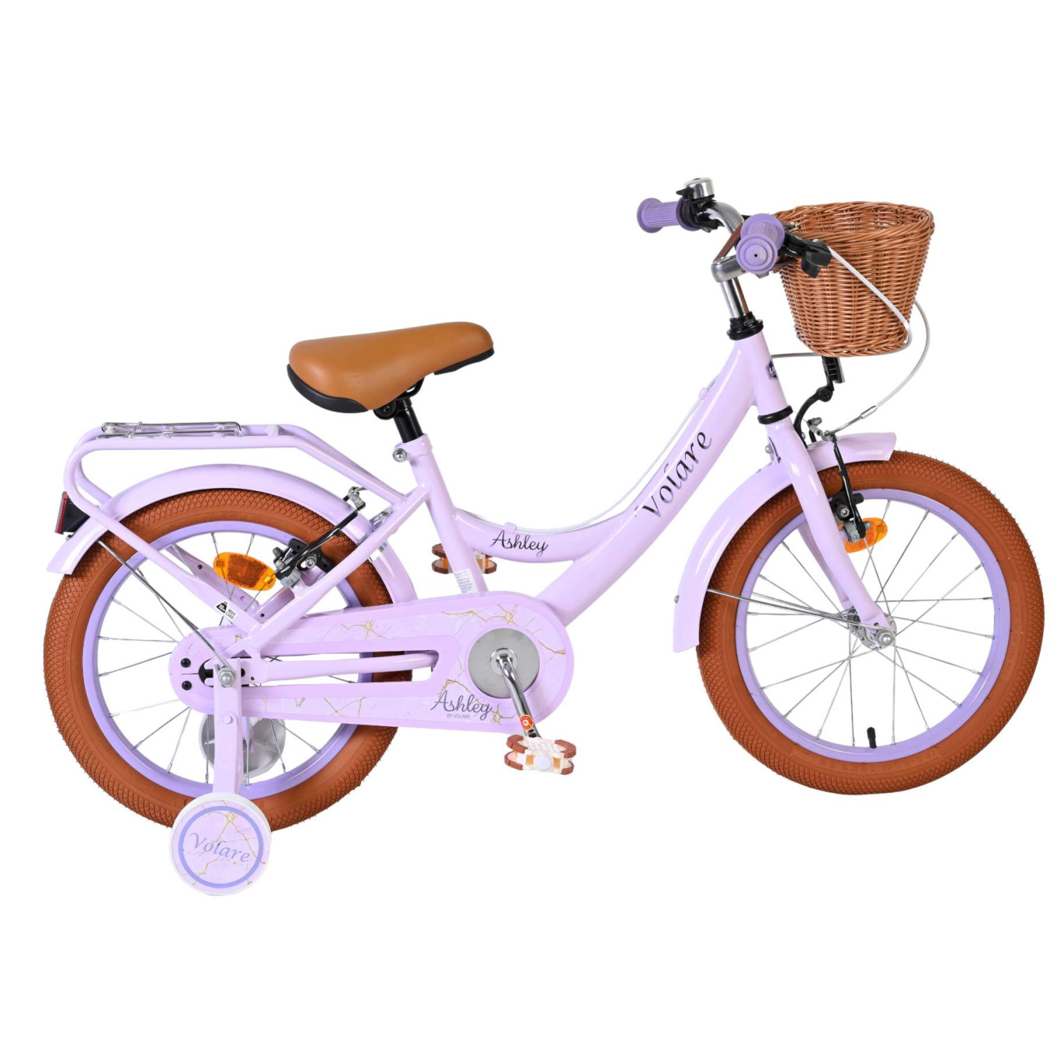 Volare Ashley Fiets - 16 inch - Lila - Twee Handremmen