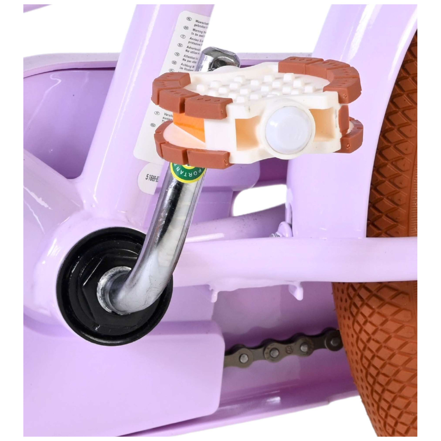 Volare Ashley Fiets - 16 inch - Lila - Twee Handremmen