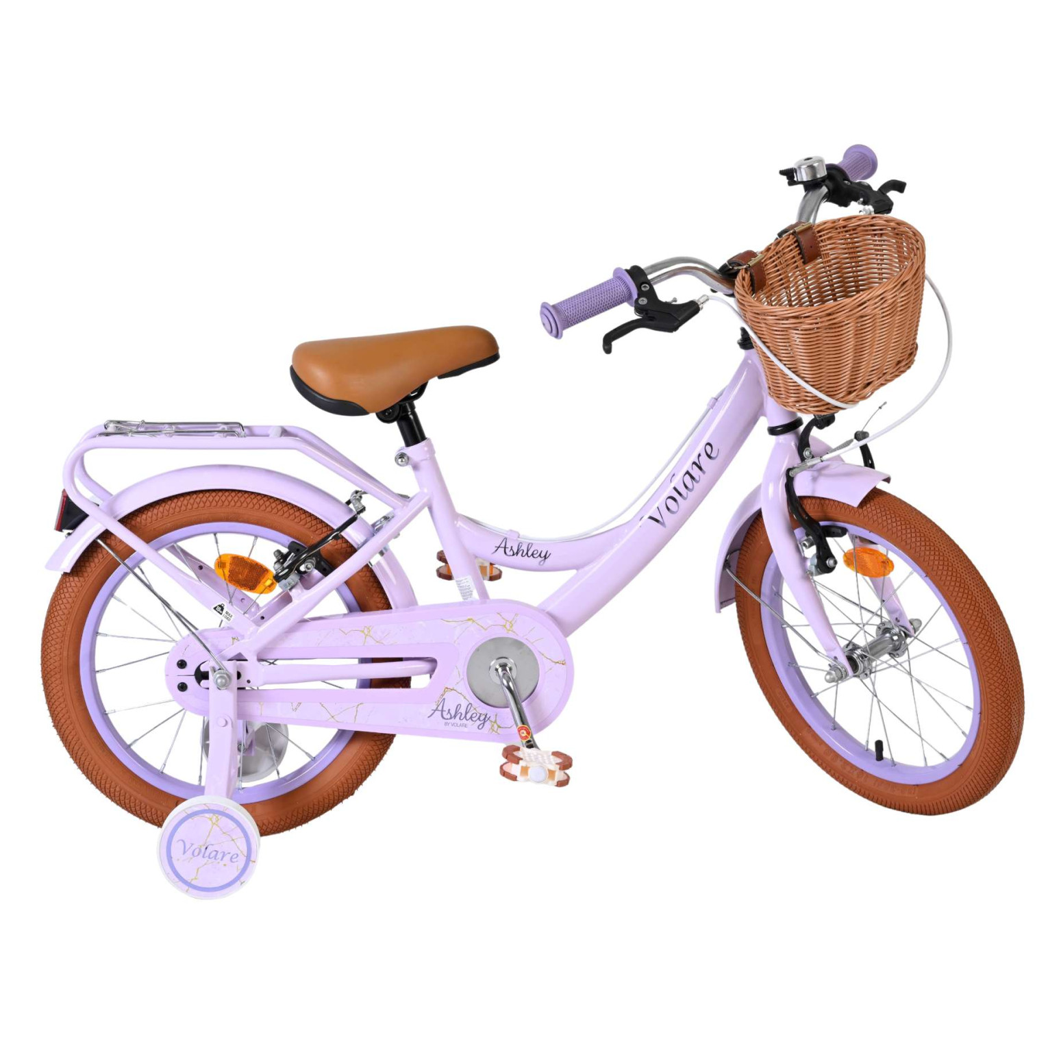 Volare Ashley Fiets - 16 inch - Lila - Twee Handremmen