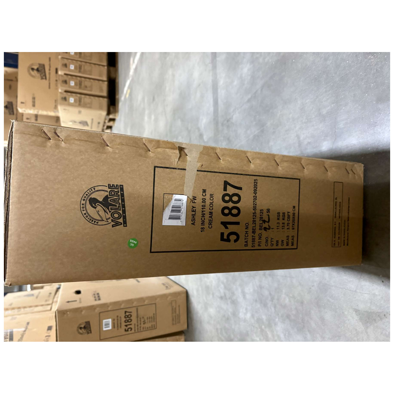 Volare Ashley Fiets - 18 inch - Creme - Twee handremmen