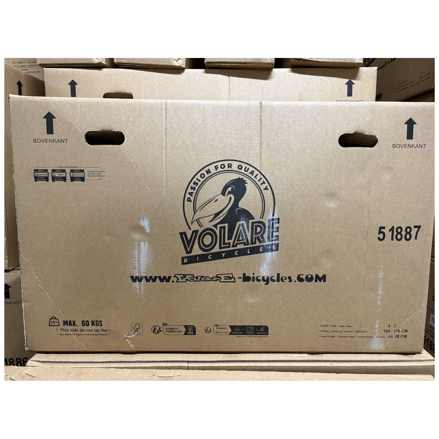 Volare Ashley Fiets - 18 inch - Creme - Twee handremmen