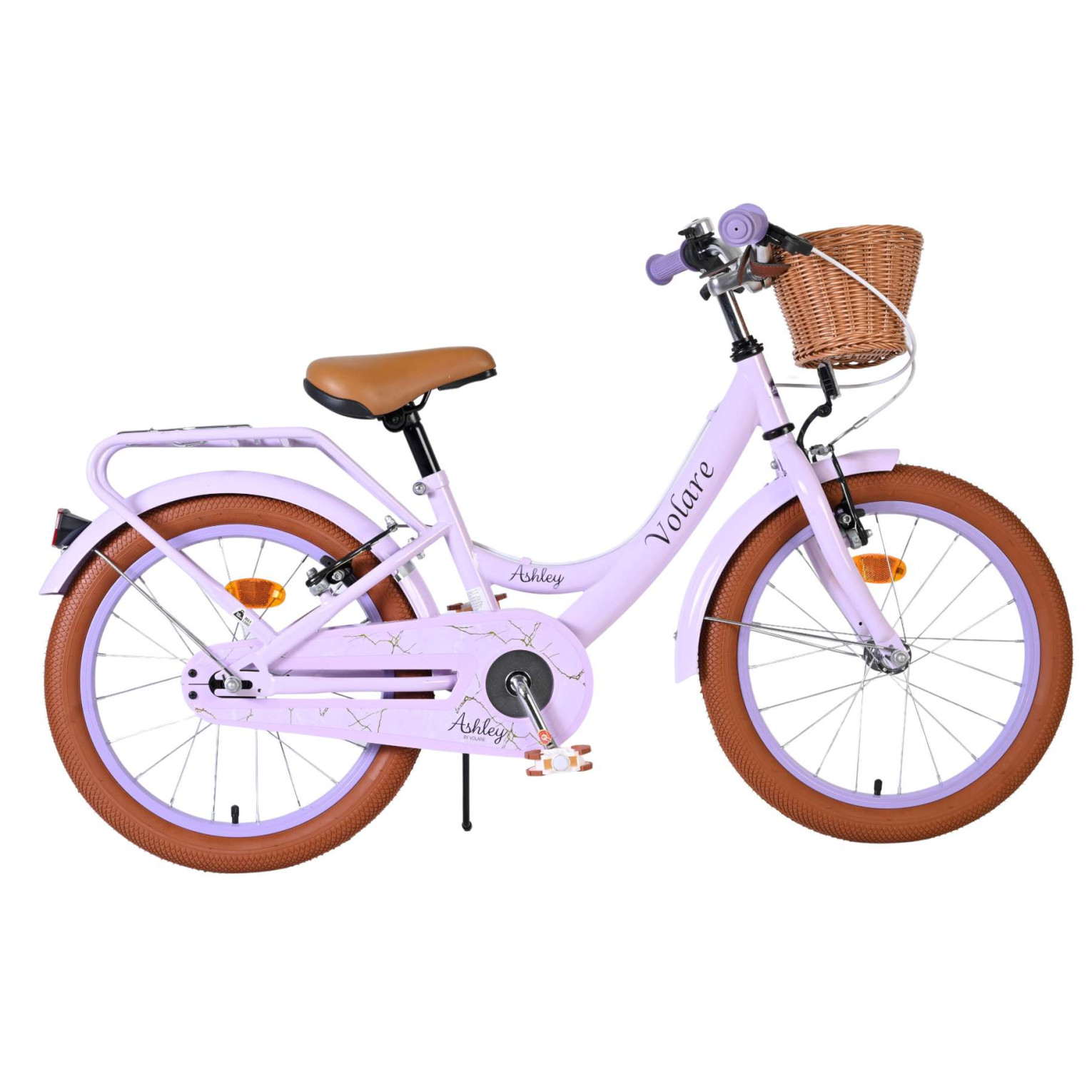 Volare Ashley Fiets - 18 inch - Lila - Twee handremmen