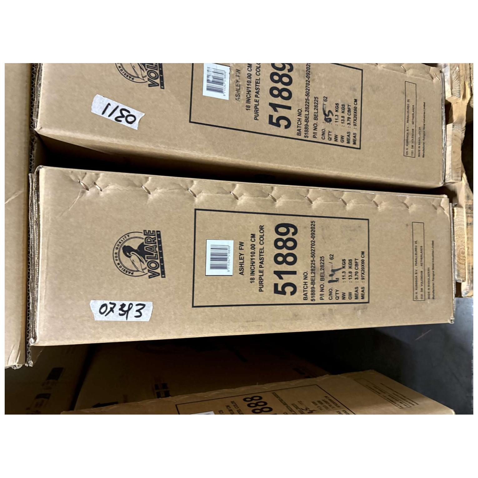 Volare Ashley Fiets - 18 inch - Lila - Twee handremmen