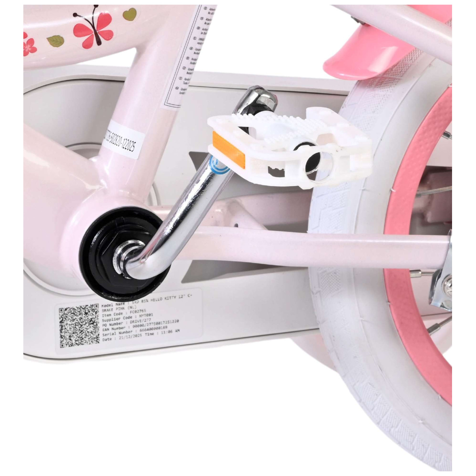 Hello Kitty Fiets - 12 inch - Roze