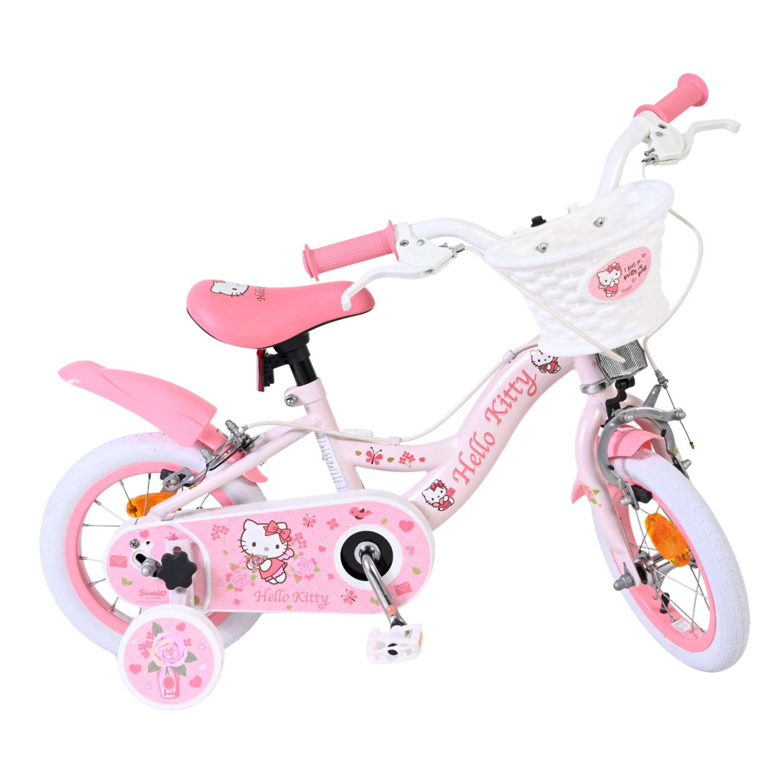 Hello Kitty Fiets - 12 inch - Roze - Twee handremmen