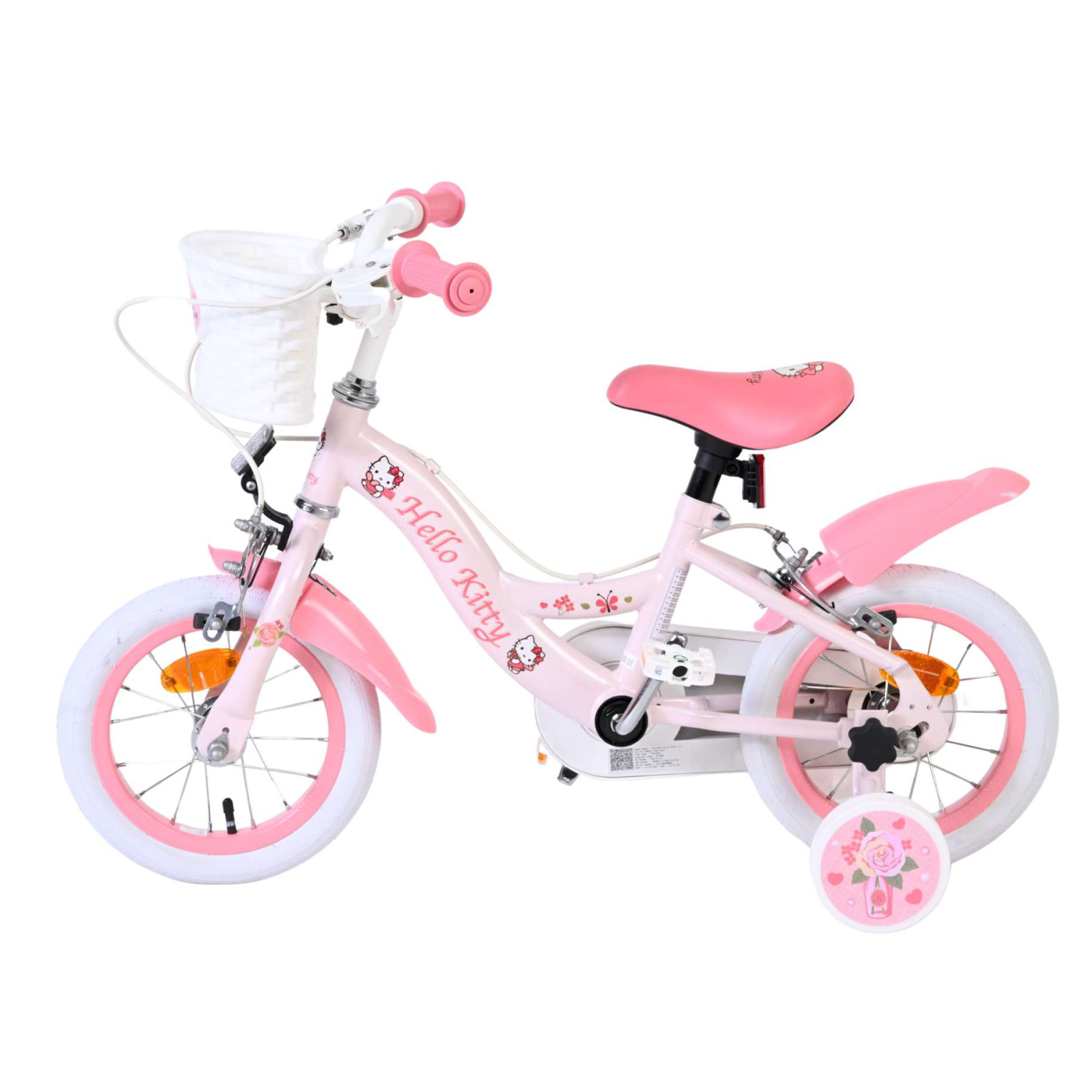 Hello Kitty Fiets - 12 inch - Roze - Twee handremmen