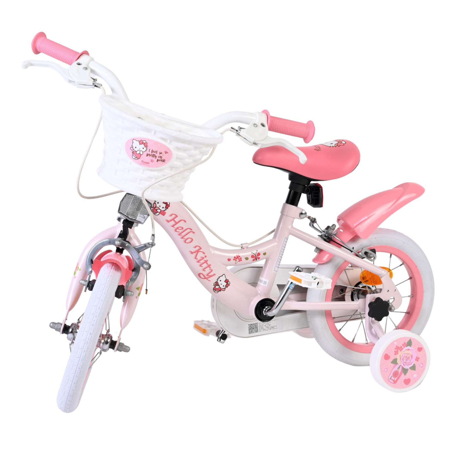 Hello Kitty Fiets - 12 inch - Roze - Twee handremmen