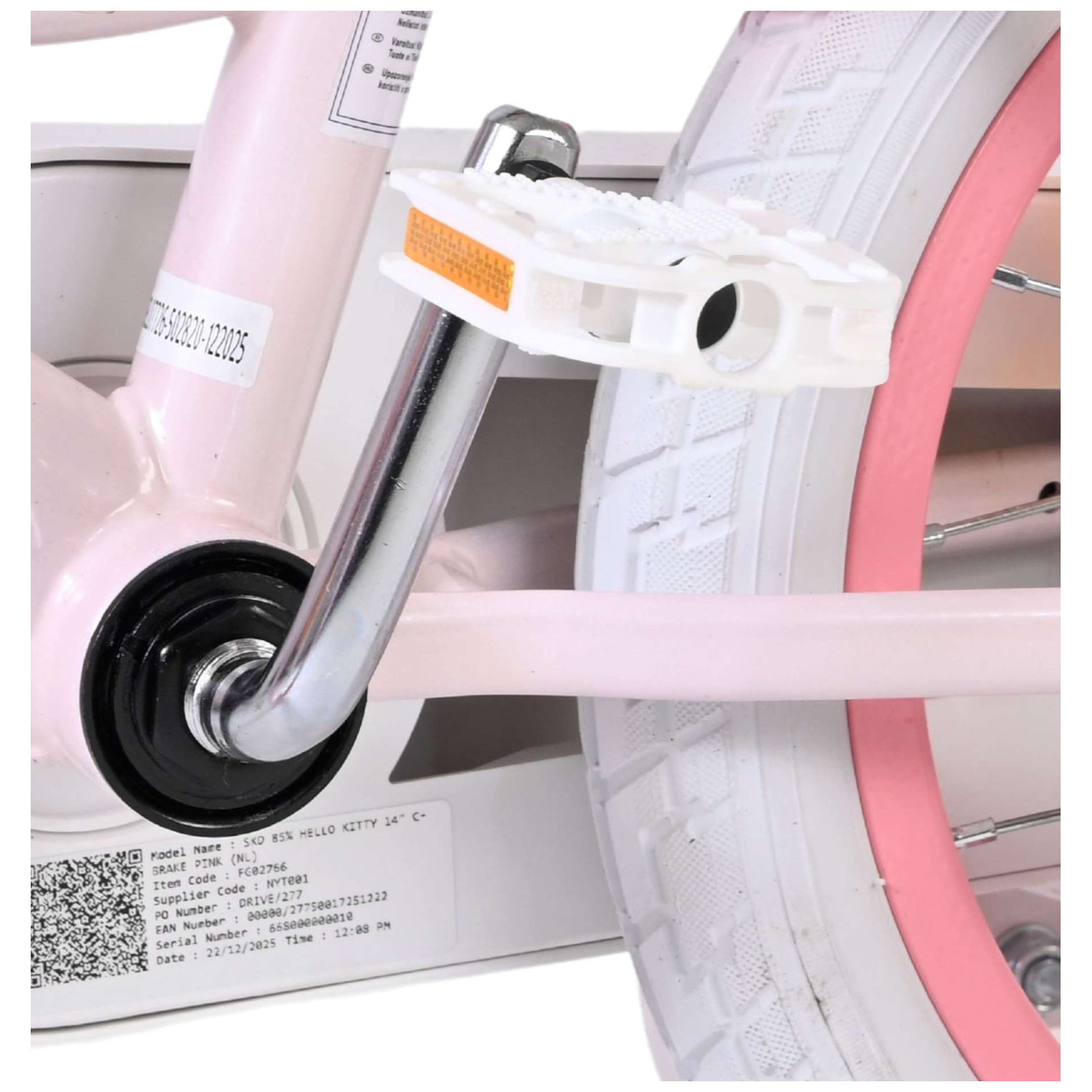 Hello Kitty Fiets - 14 inch - Roze