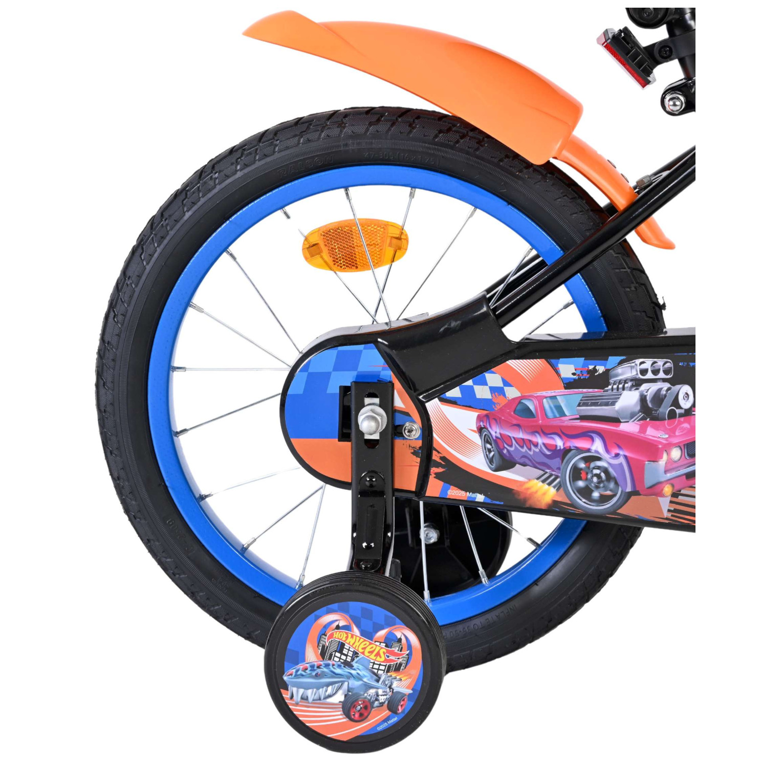 Hot Wheels Fiets - 16 inch - Zwart Oranje Blauw